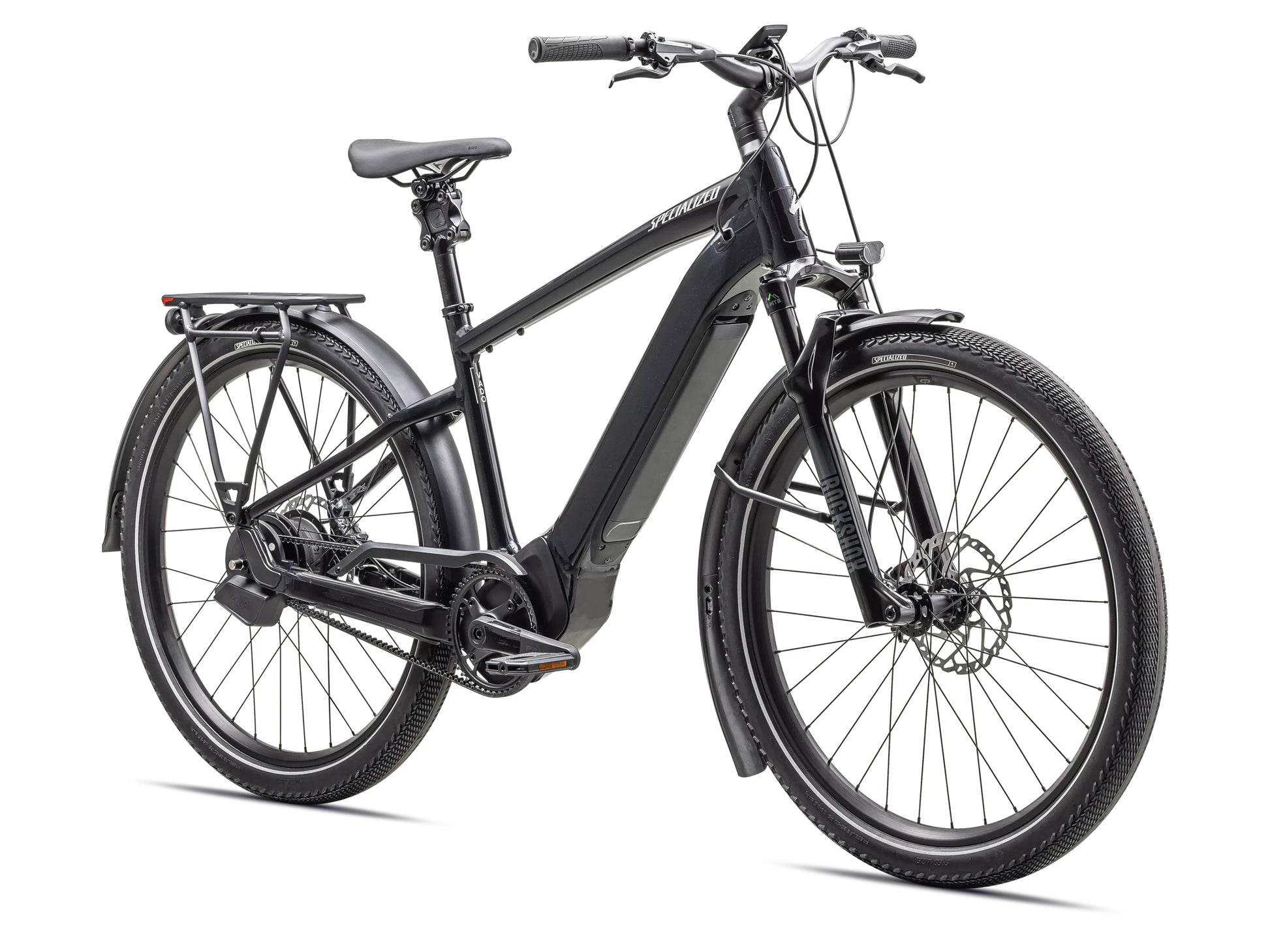 Specialized Turbo Vado 5.0 IGH  Road / commuter Gloass castblack / Silver reflective Forward facing view