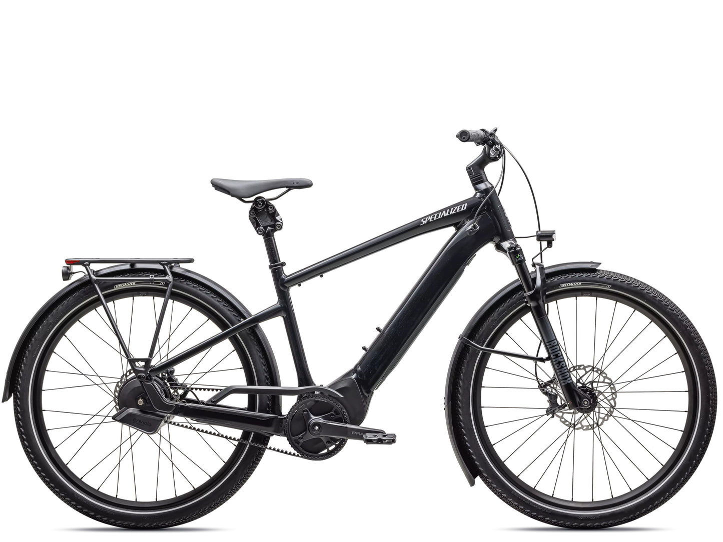Specialized Turbo Vado 5.0 IGH Road / commuter Gloass castblack / Silver reflective Side profile