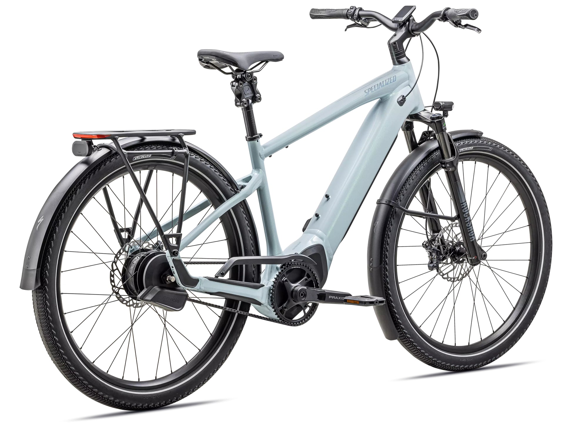 Specialized Turbo Vado 5.0 IGH Road / commuter Seafoam lapis pearl / glacial metallic Rear facing view