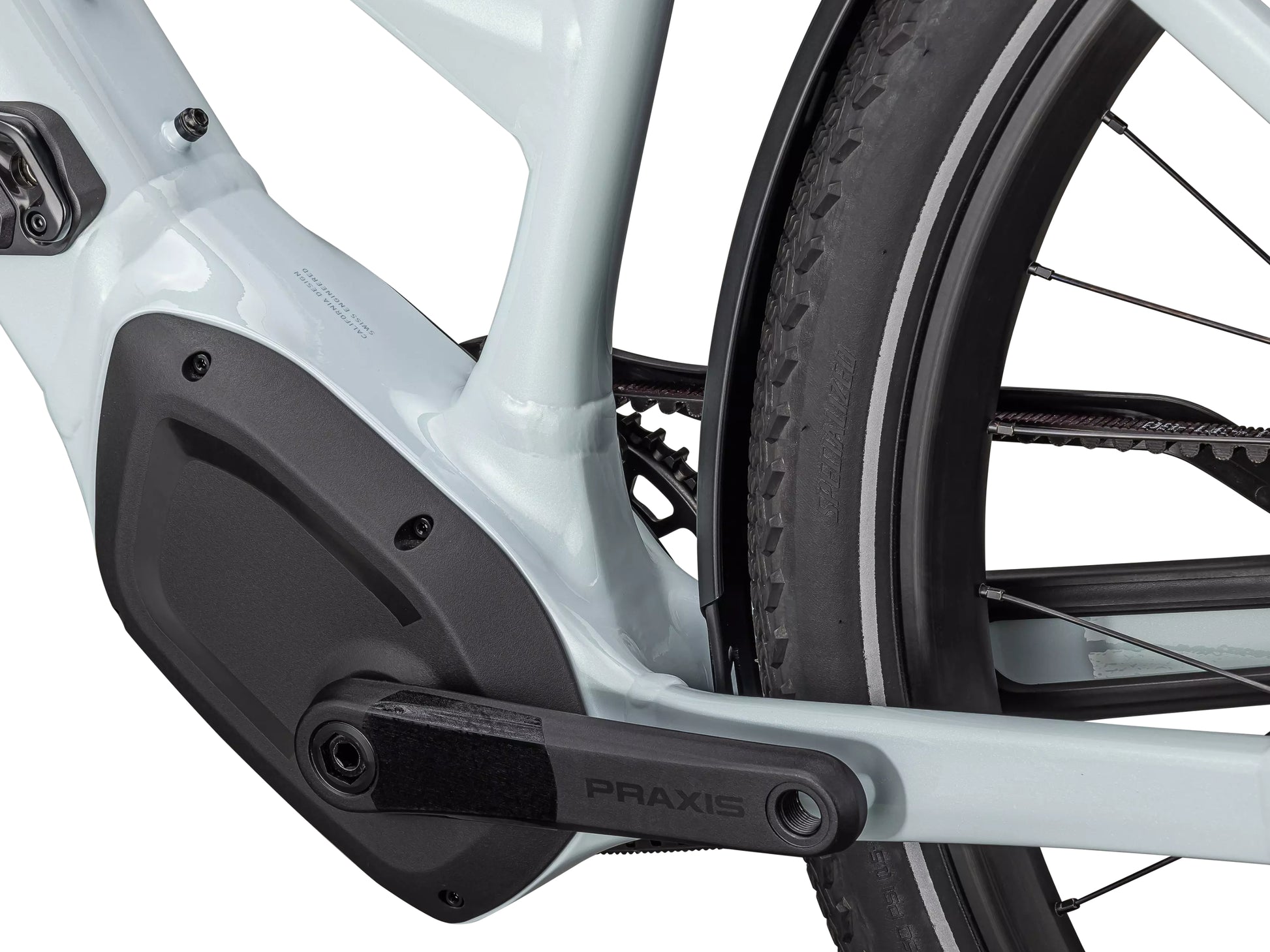 Specialized Turbo Vado 5.0 IGH Step Through Road / commuter Seafoam lapis pearl / glacial metallic Motor closeup