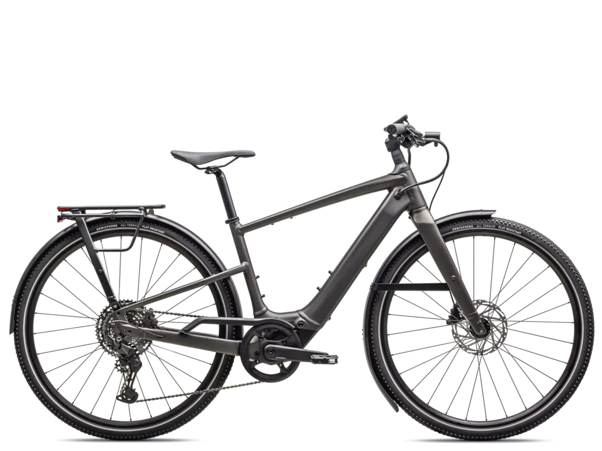 Specialized Turbo Vado SL 2 5.0  Lightweight Road / commuter electric bike Satin gunmetal / smoke frost Side profile