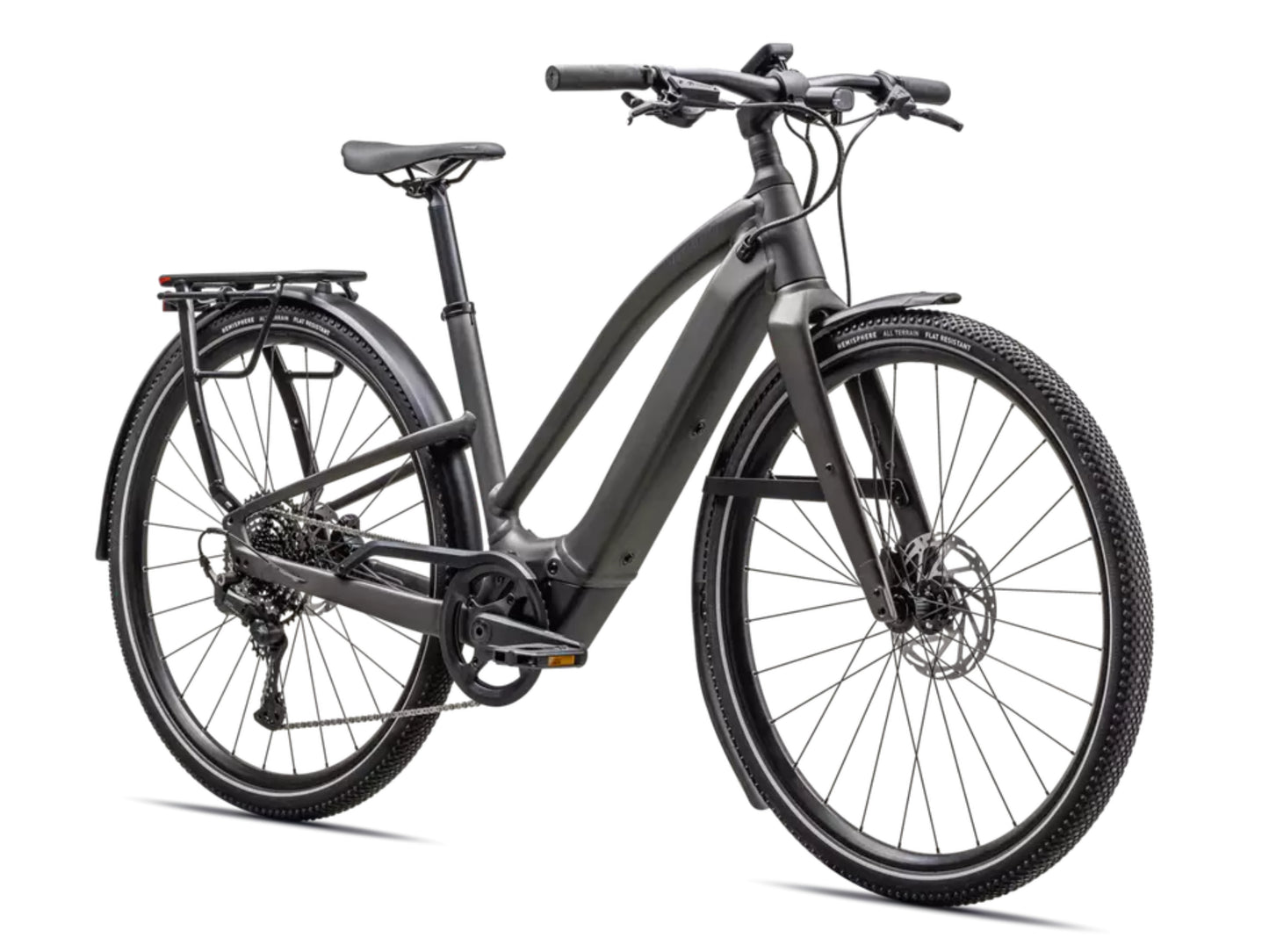 Specialized Turbo Vado SL 2 5.0  Step_Through Lightweight Road / commuter electric bike Satin gunmetal / smoke frost Forward facing view