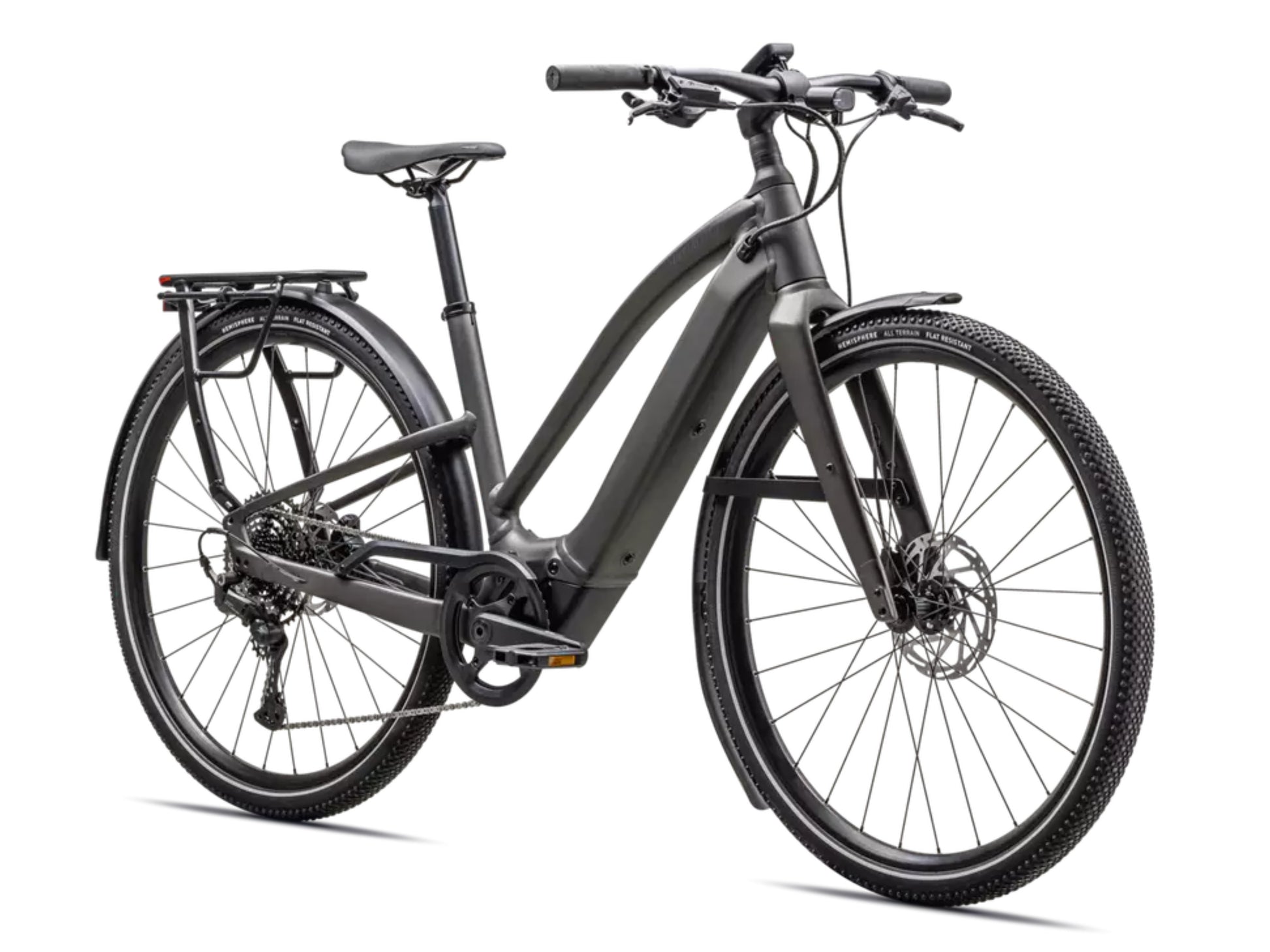 Specialized Turbo Vado SL 2 5.0  Step_Through Lightweight Road / commuter electric bike Satin gunmetal / smoke frost Forward facing view