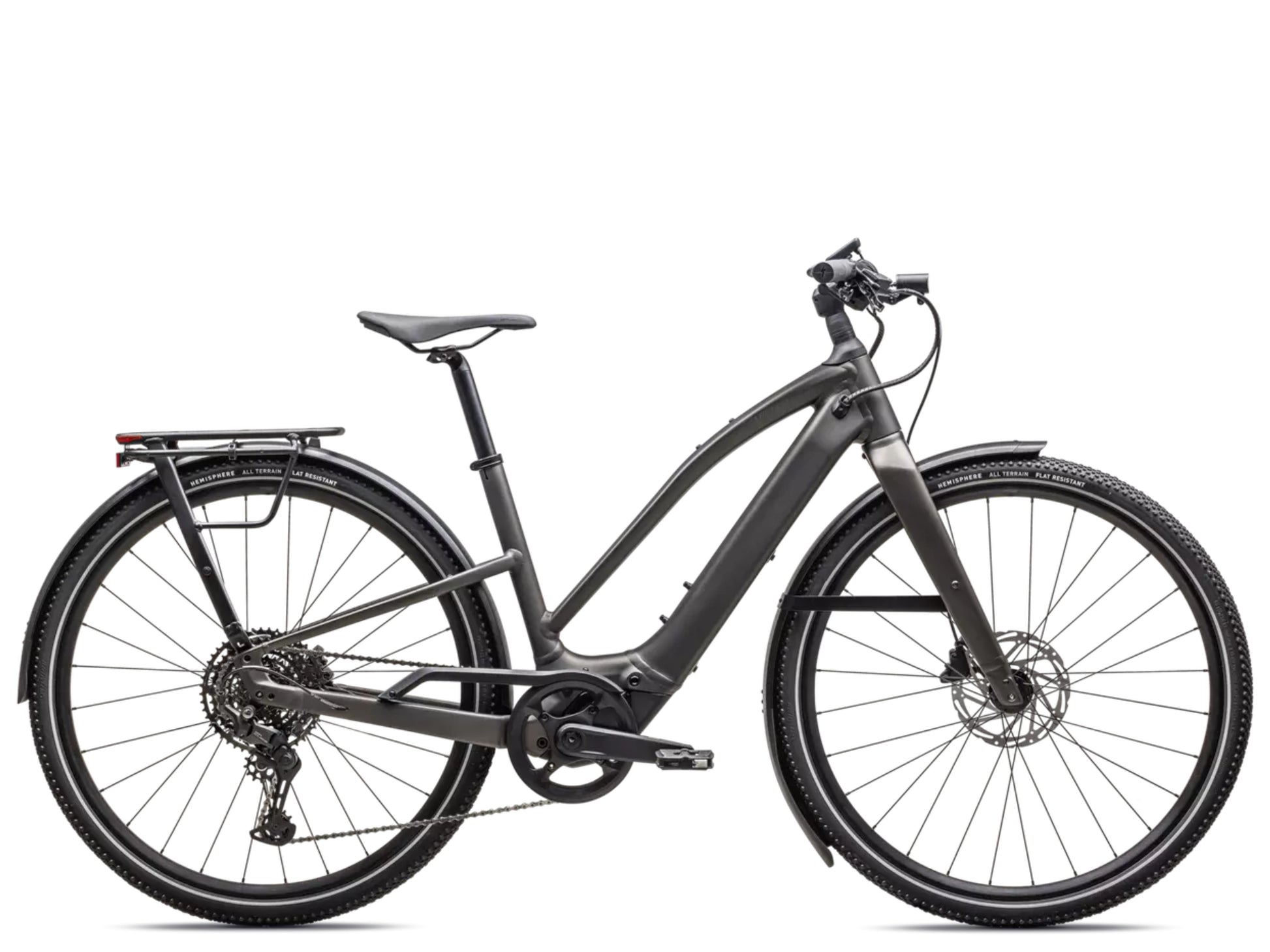 Specialized Turbo Vado SL 2 5.0  Step_Through Lightweight Road / commuter electric bike Satin gunmetal / smoke frost Side profile
