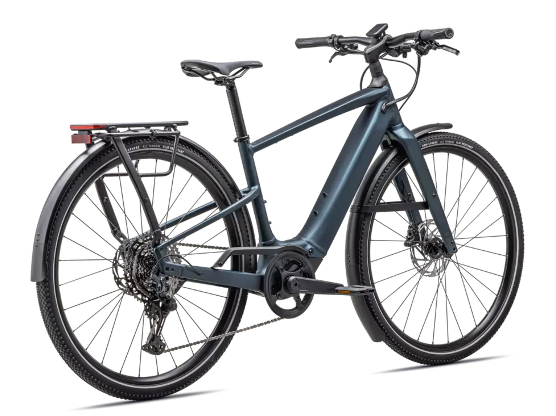 Specialized Turbo Vado SL 2 5.0 Lightweight Road / commuter electric bike Satin deep blue metallic Rear facing view