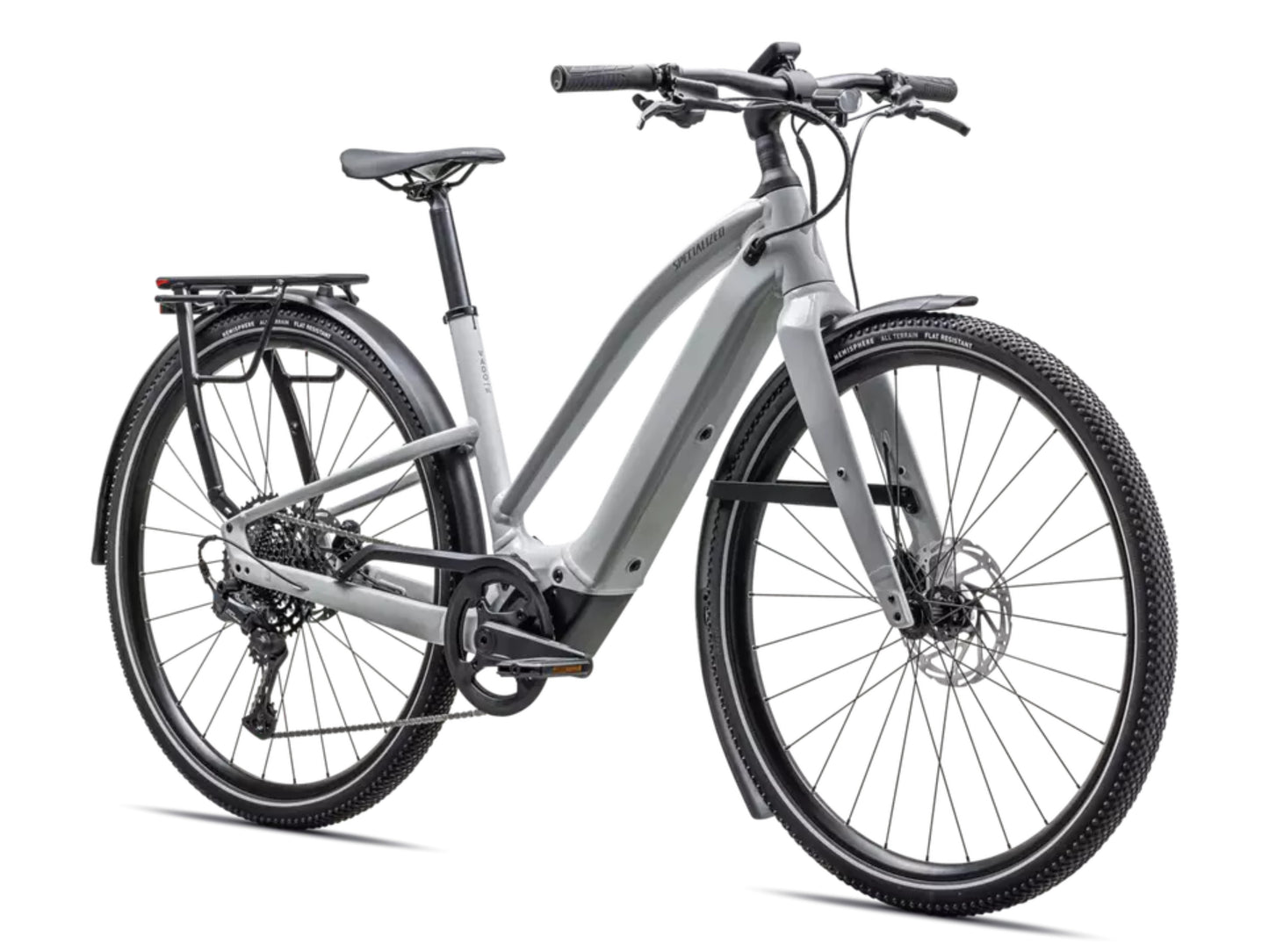 Specialized Turbo Vado SL 2 5.0 Step-Through Lightweight Road / commuter electric bike Dove grey Forward facing view