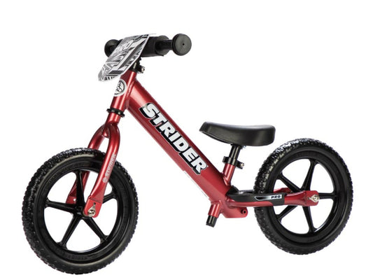 Strider 12 Pro Balance bike Metallic maroon Side profile