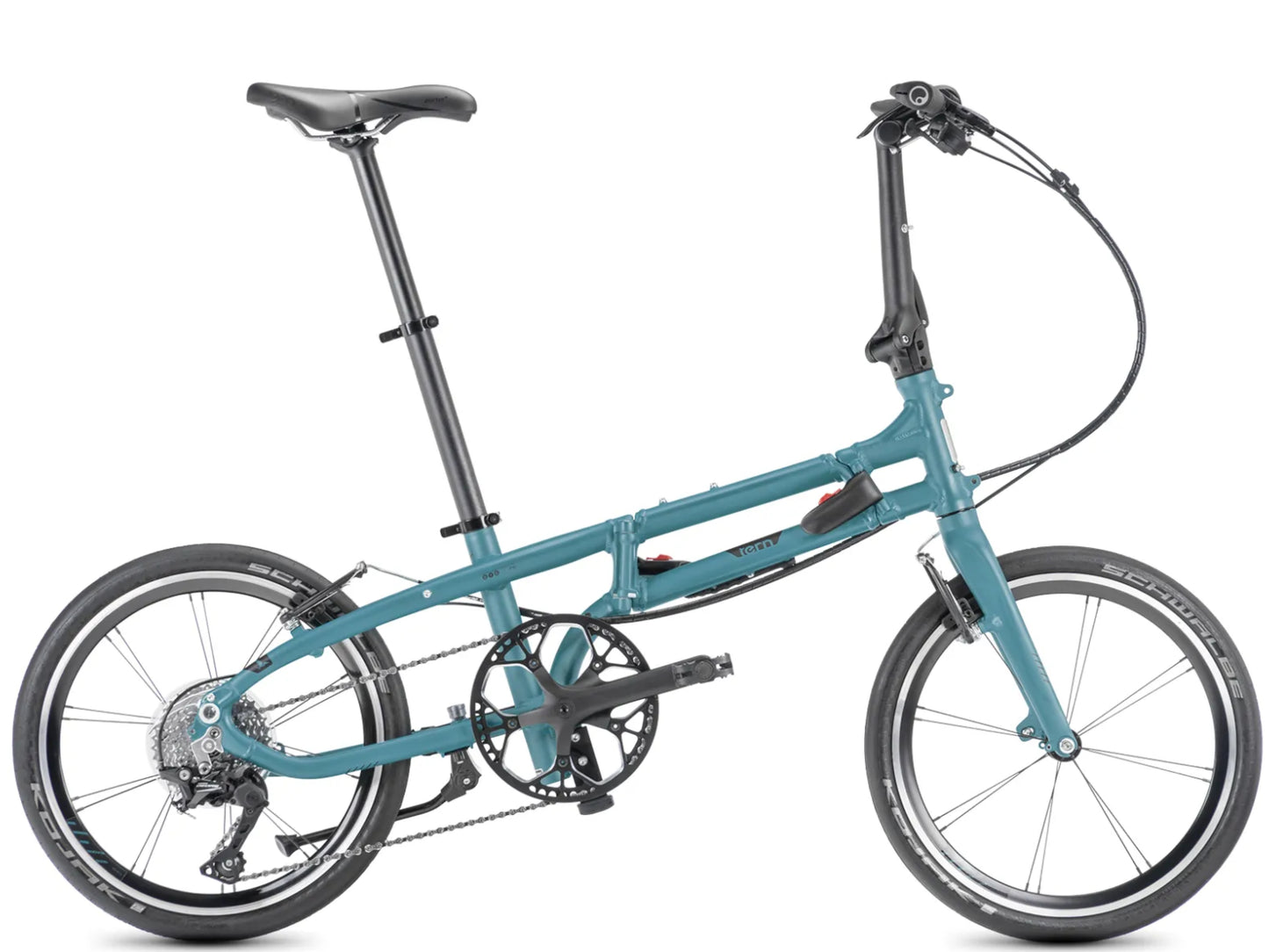 Tern BYB P10 Ultra compact folding bike Matte Beetle blue Side profile