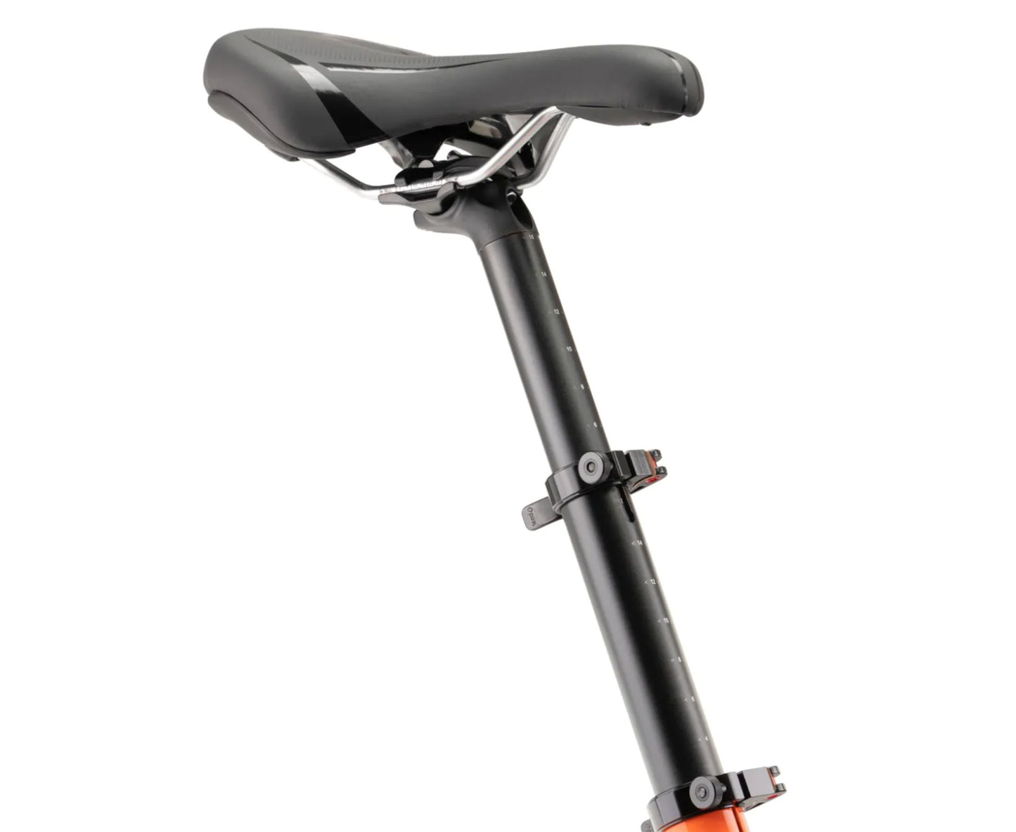 Tern HSD P10 Seatpost & Saddle closeup