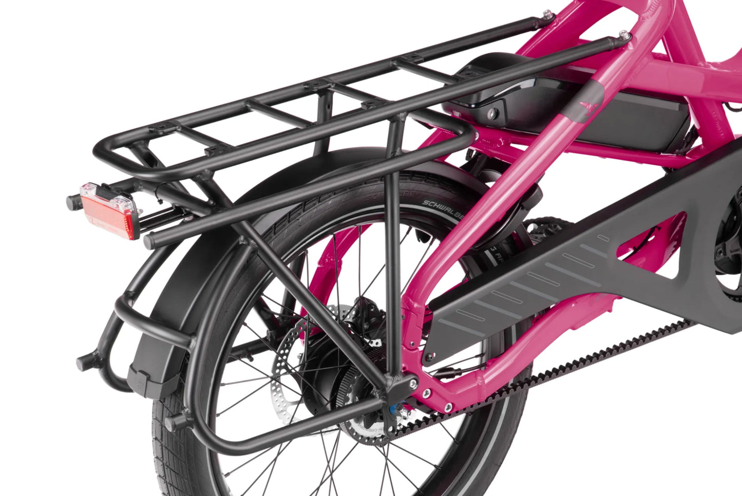 Tern HSD P5i Dragon fruit Cargo rack, rear view