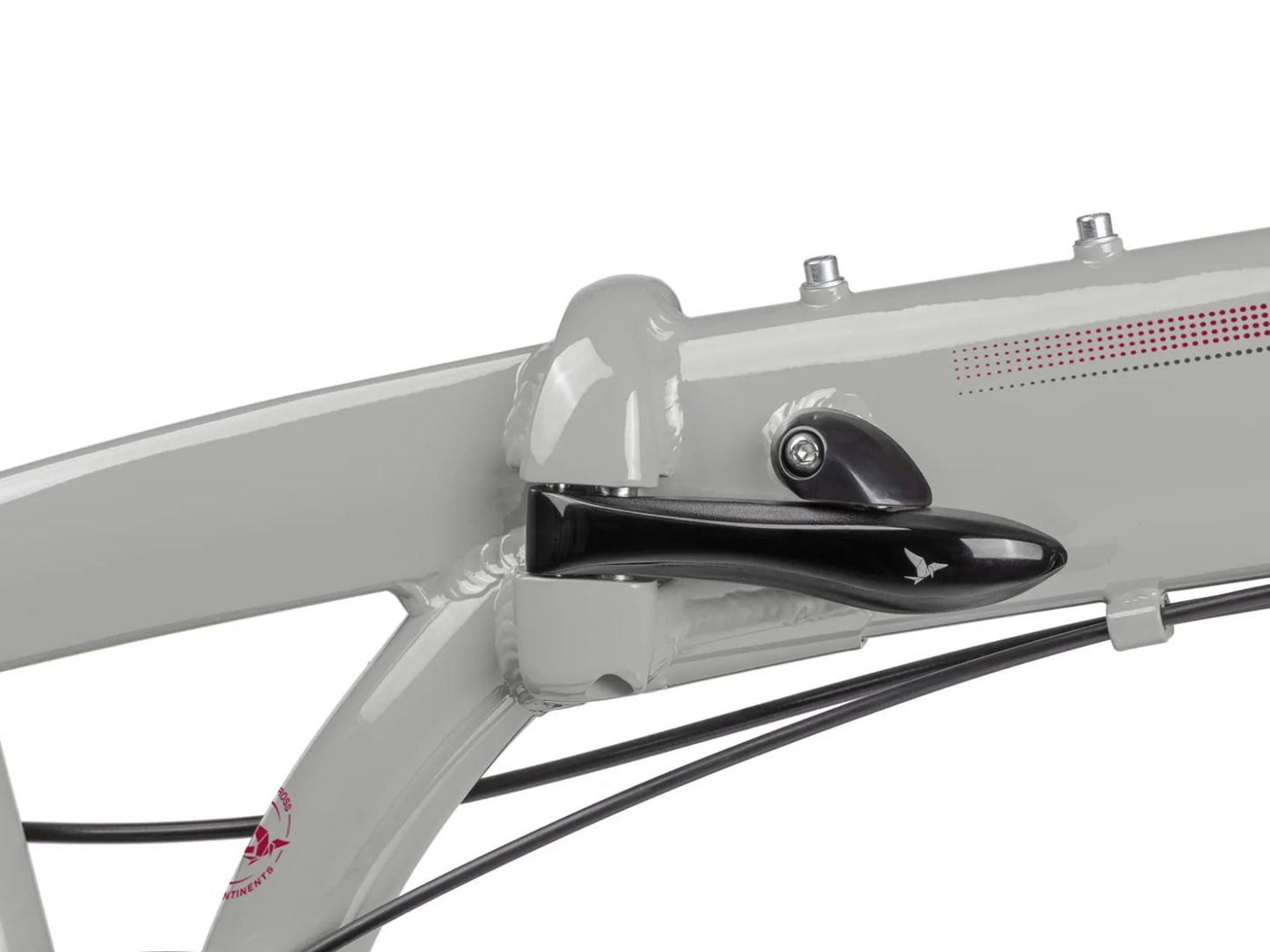 Tern Link B8 Compact folding bike Gloss cement / red Closeup of folding lever