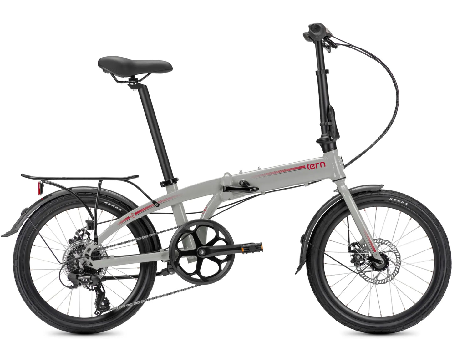 Tern Link B8 Compact folding bike Gloss cement / red Side profile