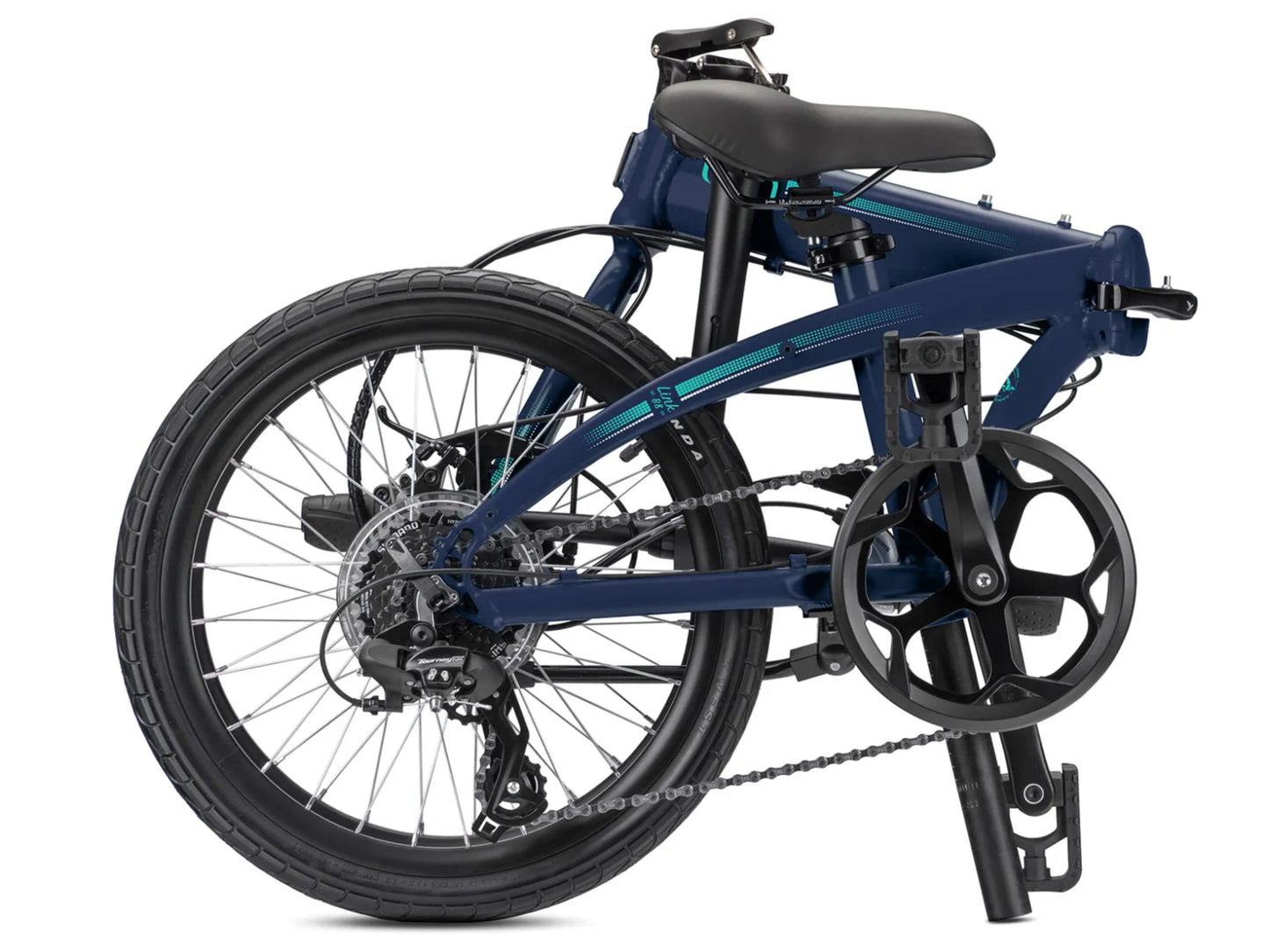 Tern Link B8 Compact folding bike Midnight blue Folded view