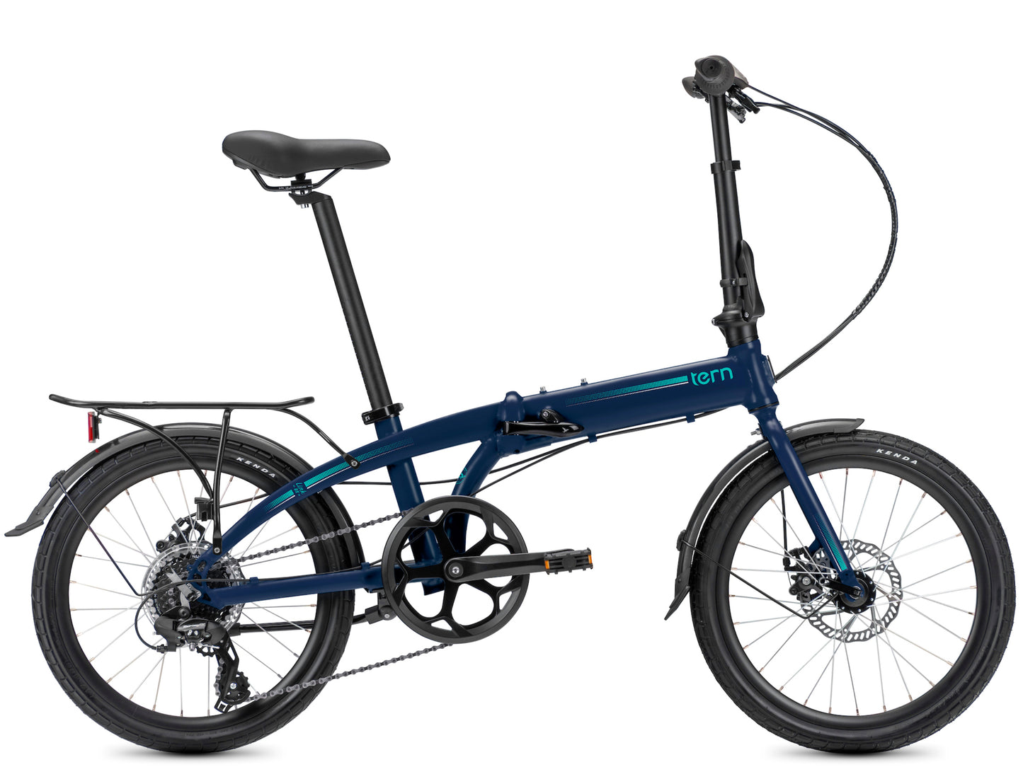 Tern Link B8 Compact folding bike Midnight blue Side profile