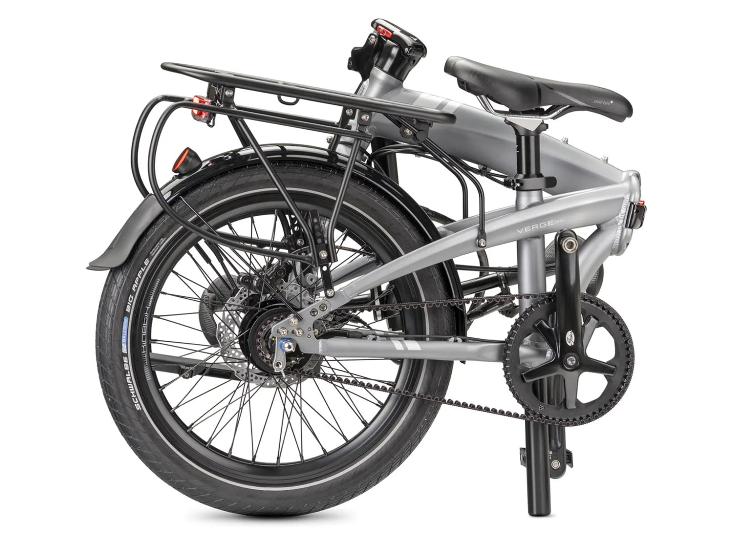 Tern Verge S8i folding bike commuter / leisure Space grey Folded view