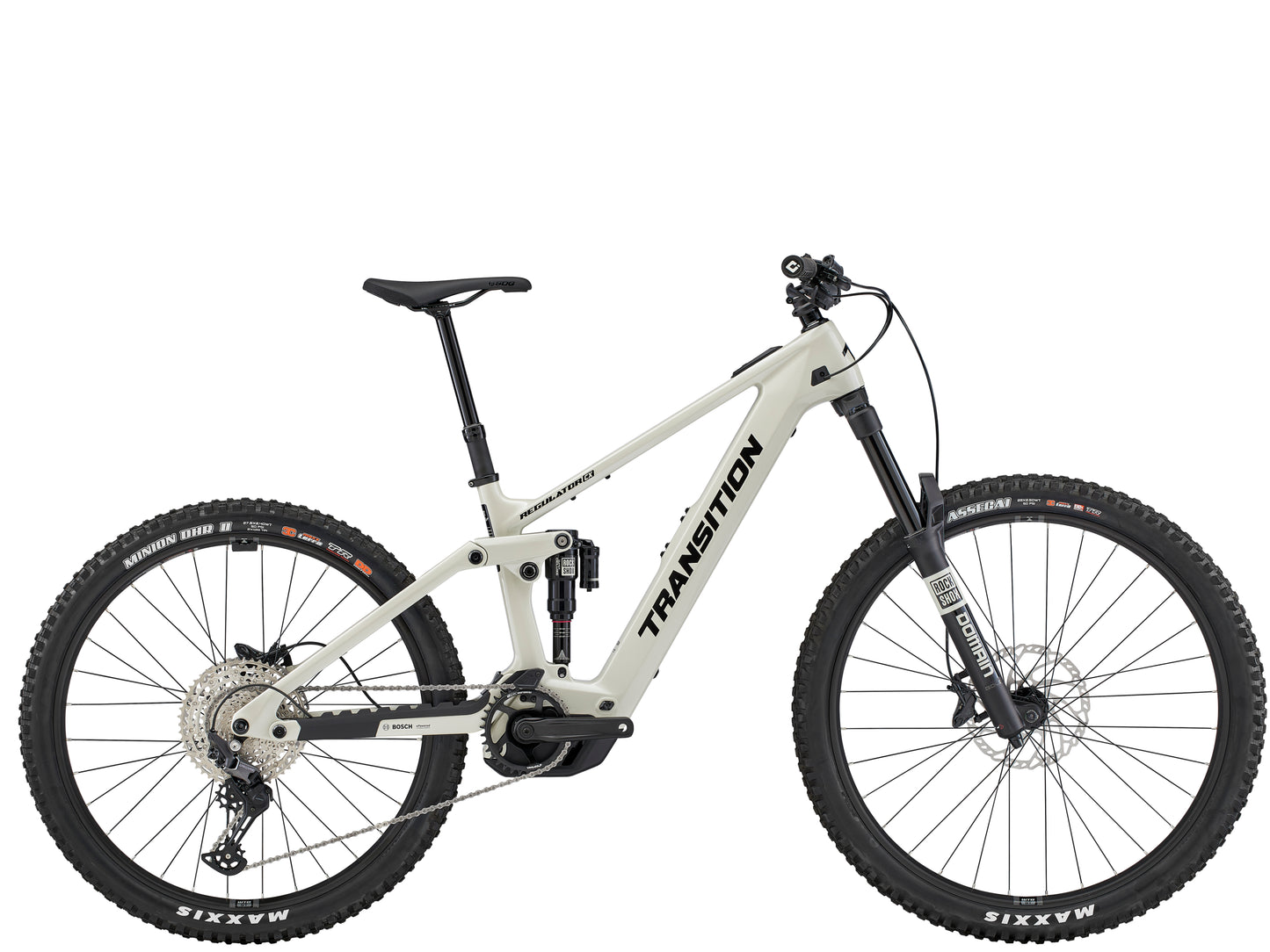Transition Regulator CX Carbon Deore Full suspension eMTB Glacier white Side profile