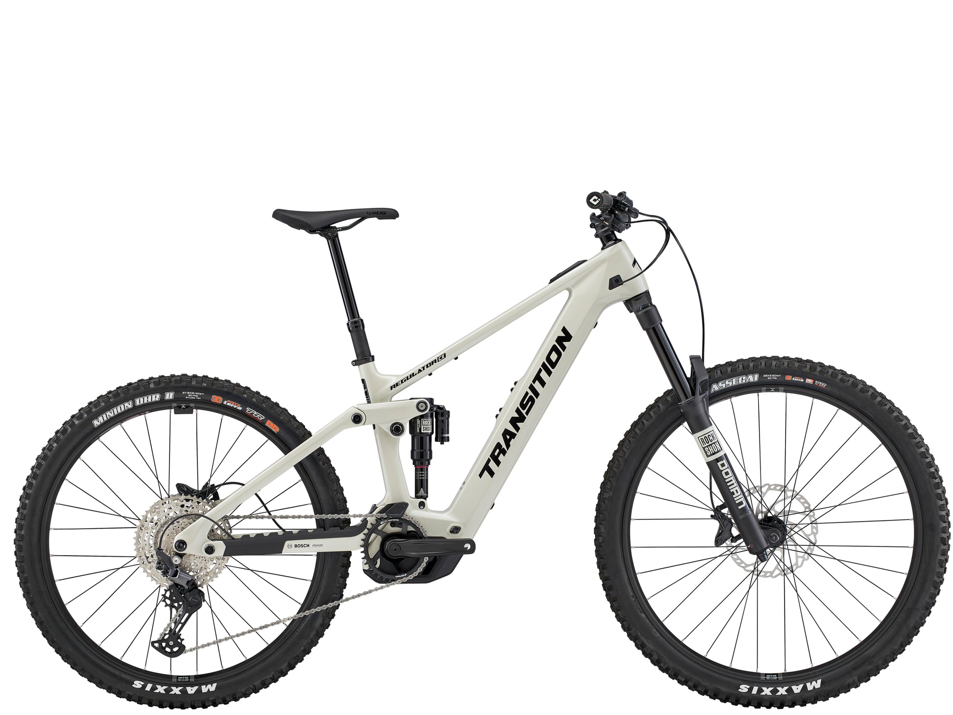 Transition Regulator CX Carbon Deore Full suspension eMTB Glacier white Side profile