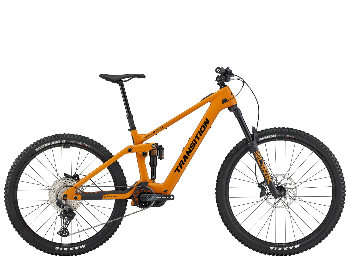 Transition Regulator SX Carbon Deore Full suspension eMTB Madrone gold Side profile