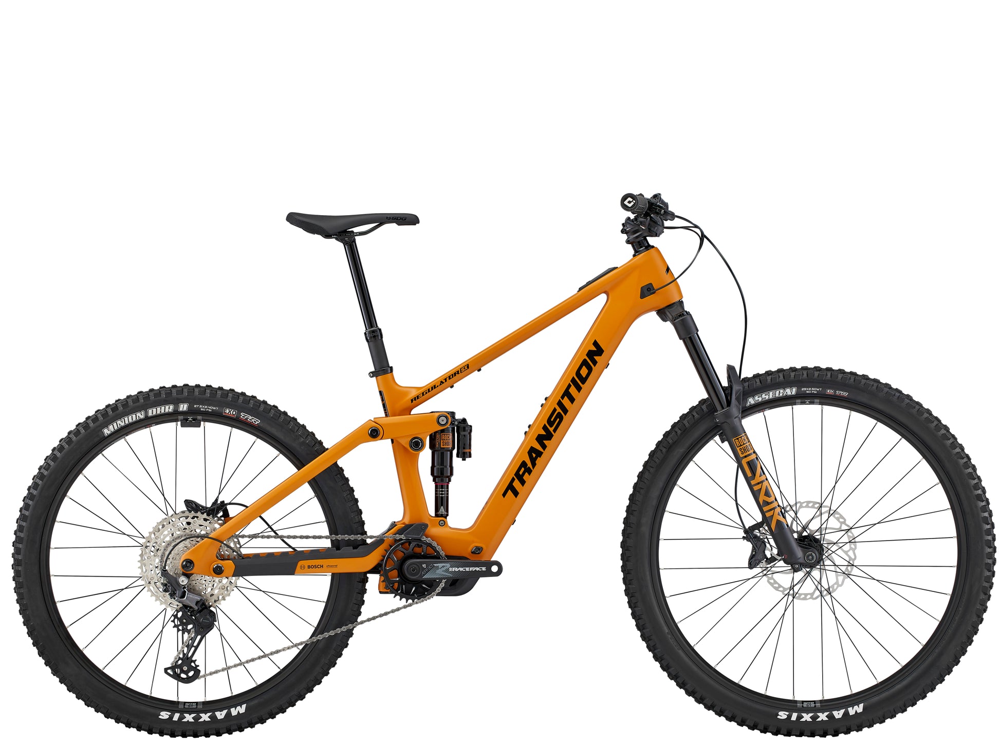 Transition Regulator SX Carbon Deore Full suspension eMTB Madrone gold Side profile