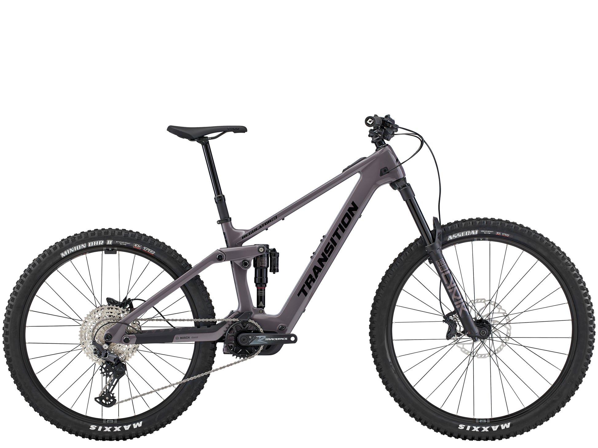 Transition Regulator SX Carbon Deore Full suspension eMTB Stormshadow grey Side profile