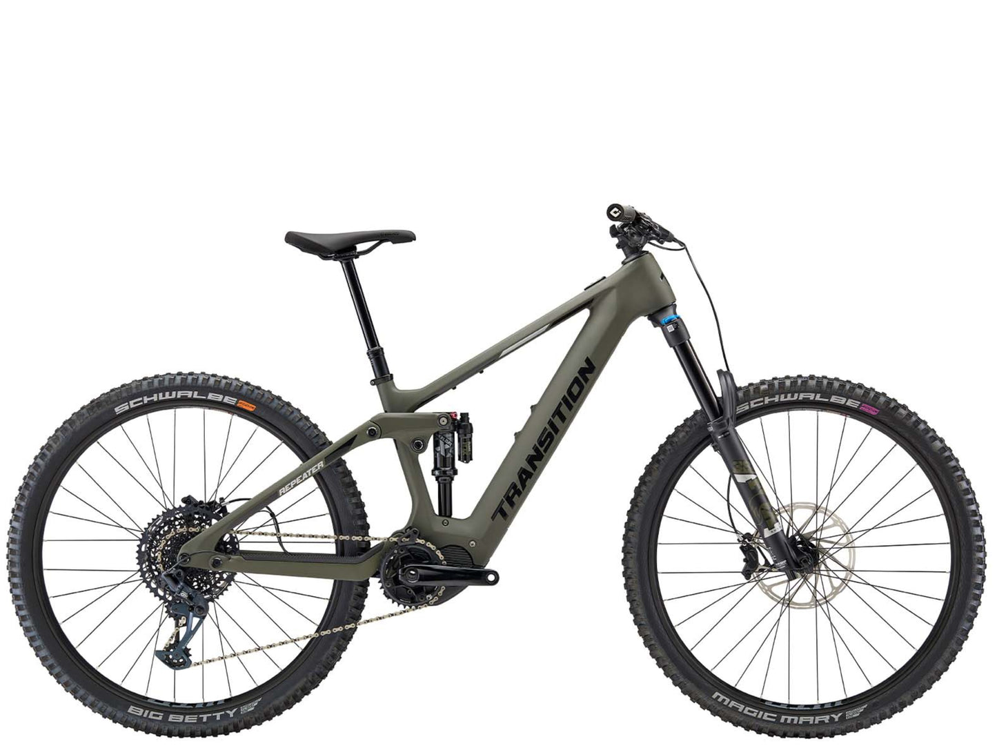 Transition Repeater EP8 Carbon GX Mossy green Side profile