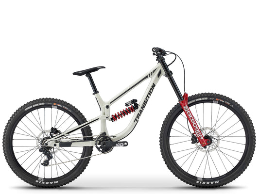Transition TR11 Alloy XO Glacier white Full suspension Mountainbike Side profile Fly Rides USA