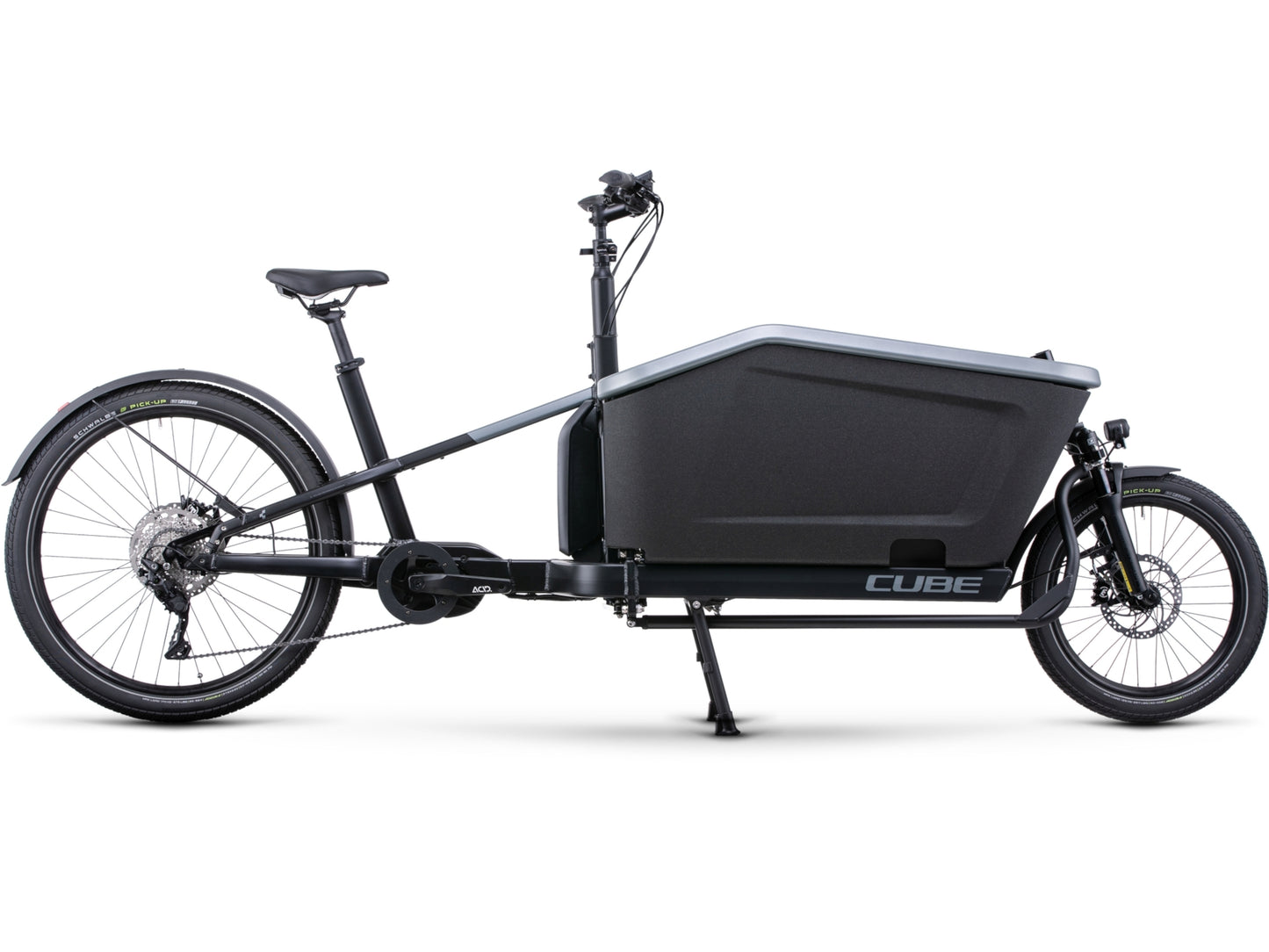Cube Cargo Dual Sport Hybrid 1000 eMTB flashgrey n black side profile on Fly Rides