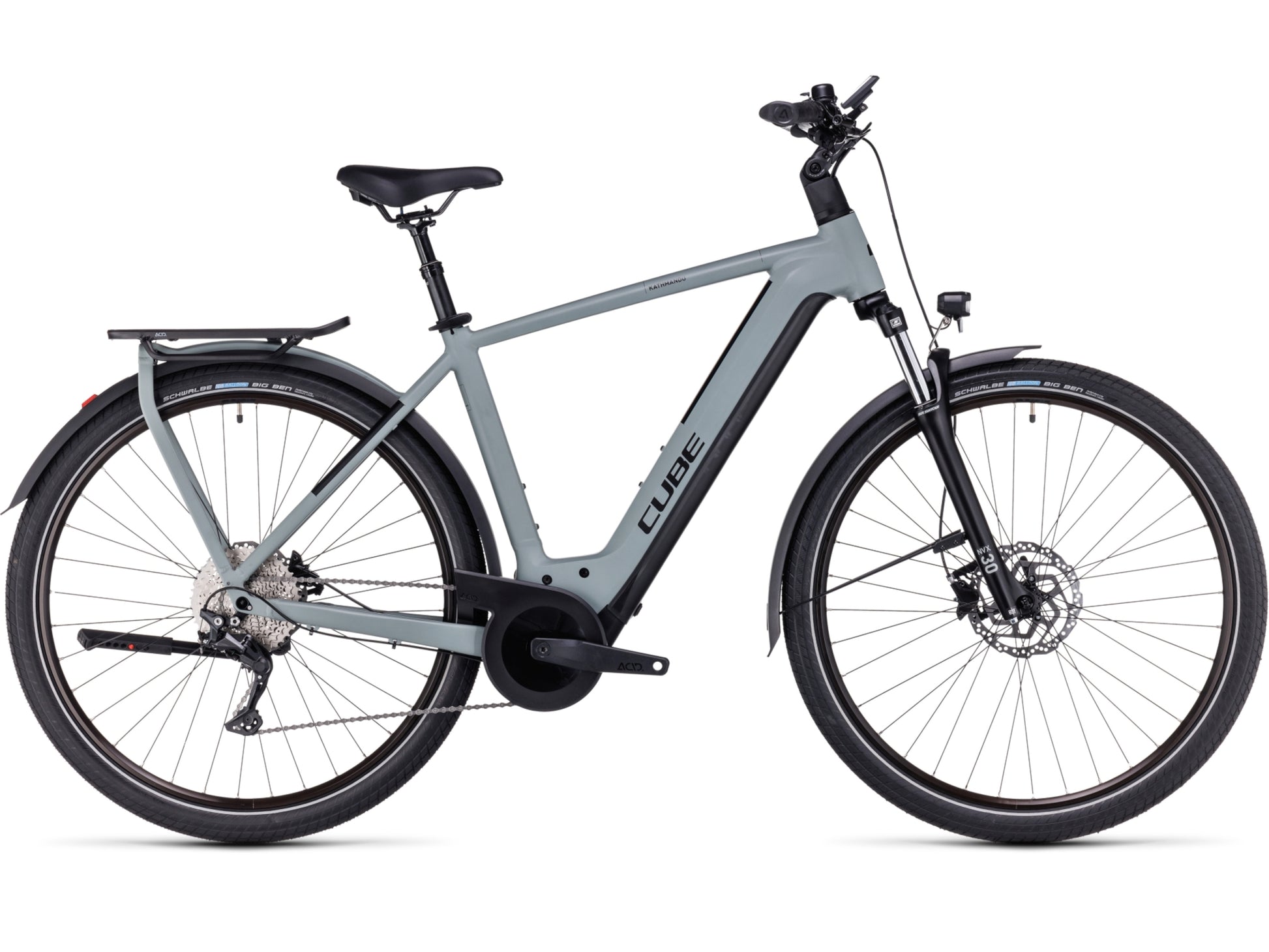 Cube Kathmandu Hybrid One 625 eMTB hardtail swampgrey n black side profile on Fly Rides