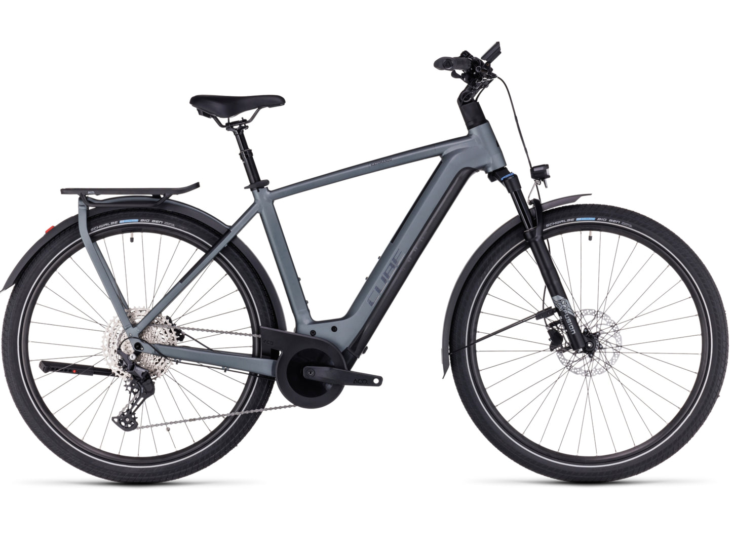 Cube Kathmandu Hybrid Pro 625 eMTB hardtail Flashgrey n metal side profile on Fly Rides