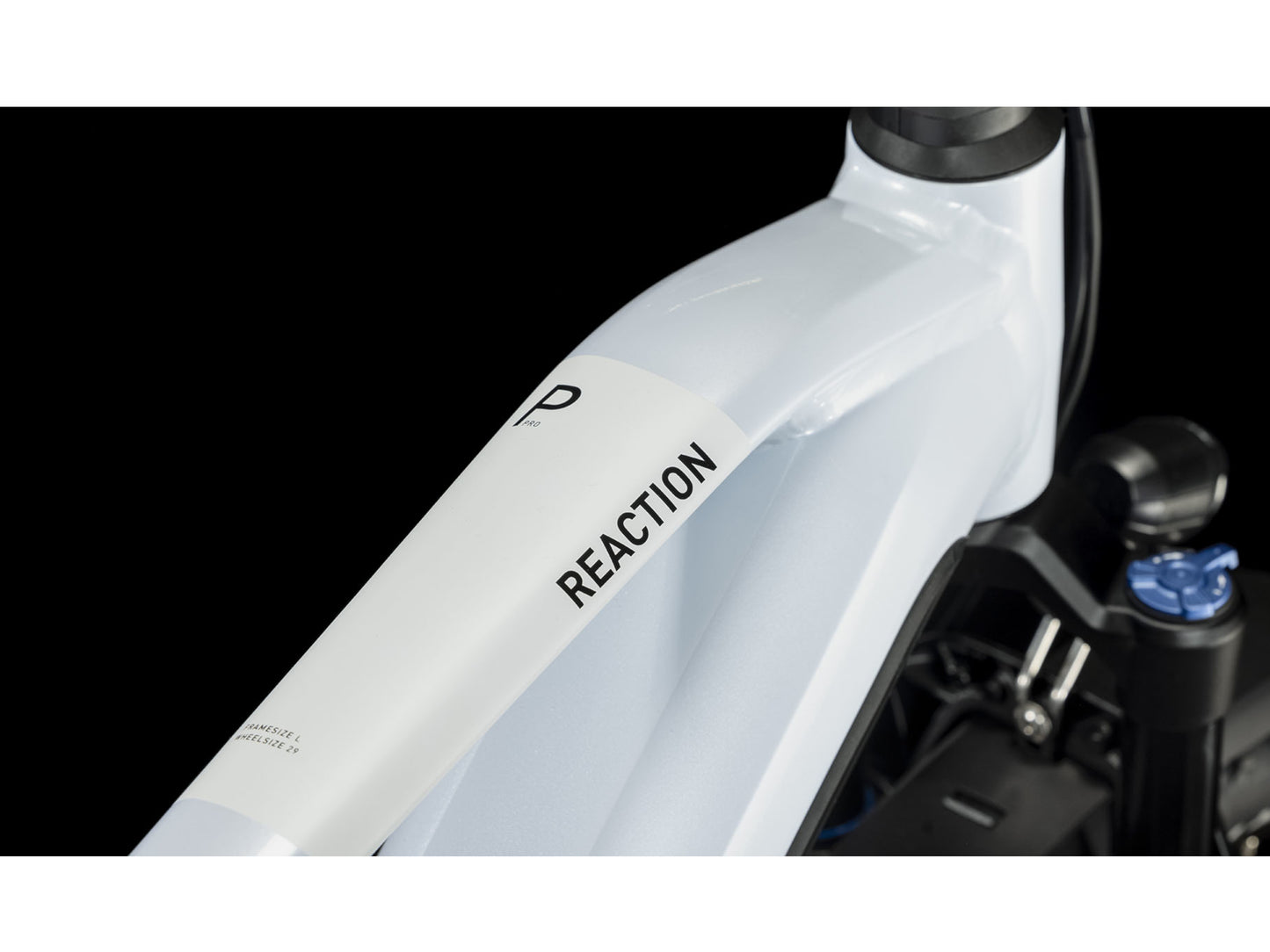 Cube Reaction Hybrid Pro 500 All Road eMTB hardtail flashwhite n black closeup top tube