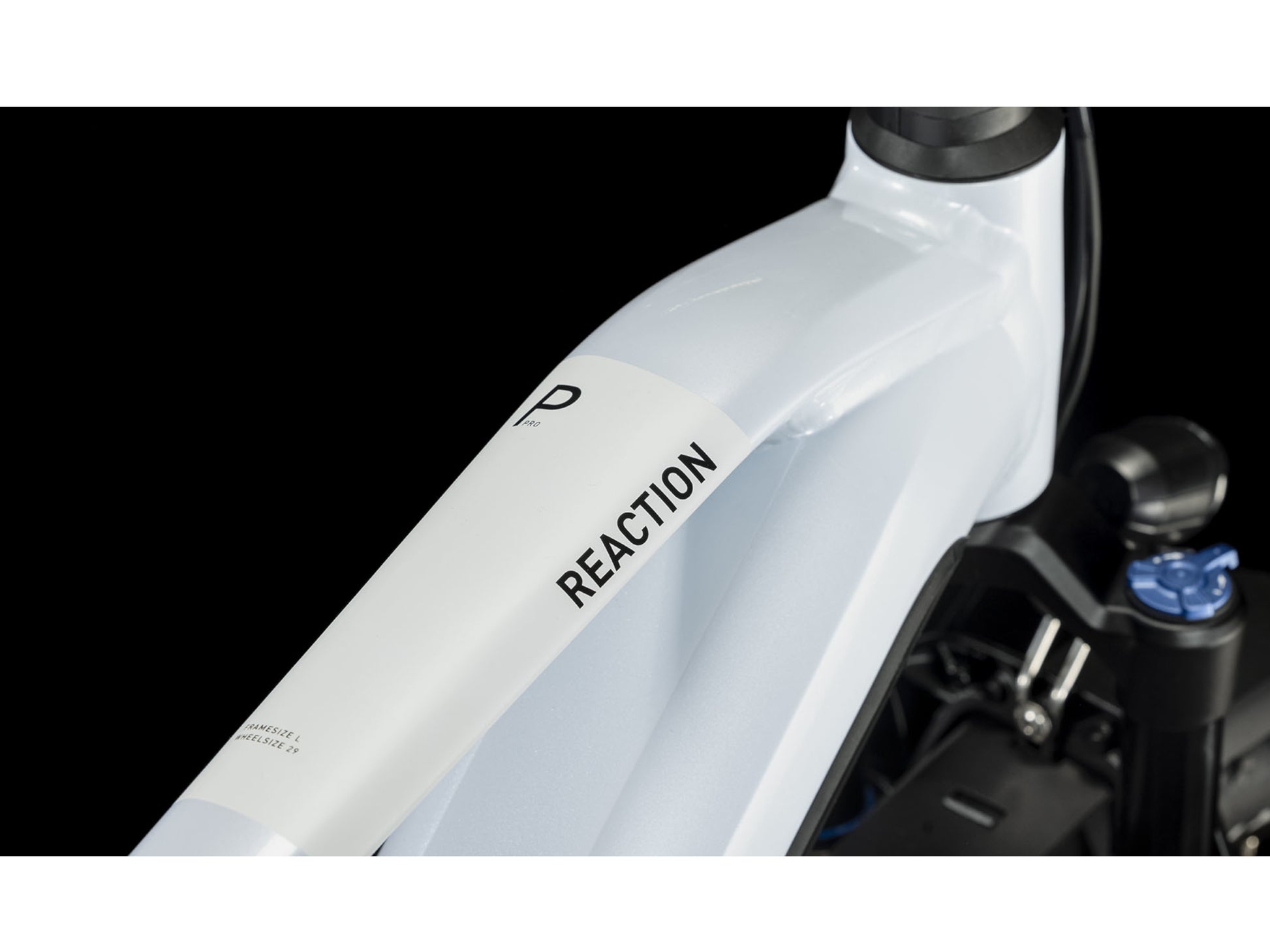 Cube Reaction Hybrid Pro 500 All Road eMTB hardtail flashwhite n black closeup top tube