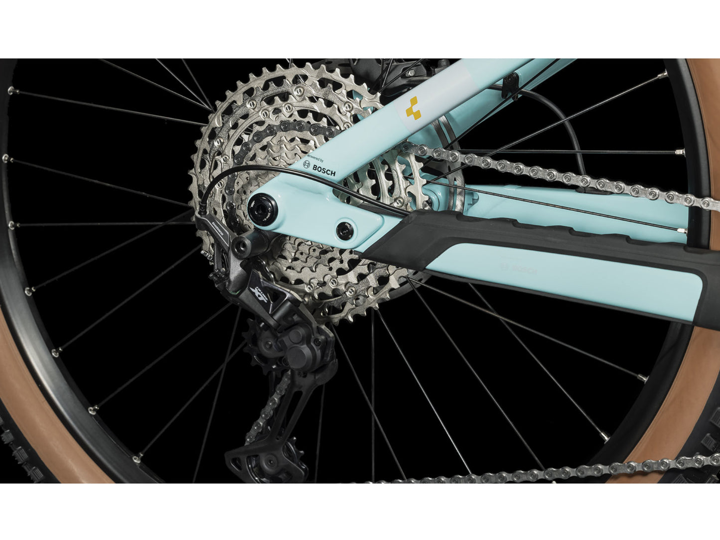 Cube Stereo Hybrid 140 HPC Race 625 eMTB full Suspension man riding uphill mountain single track