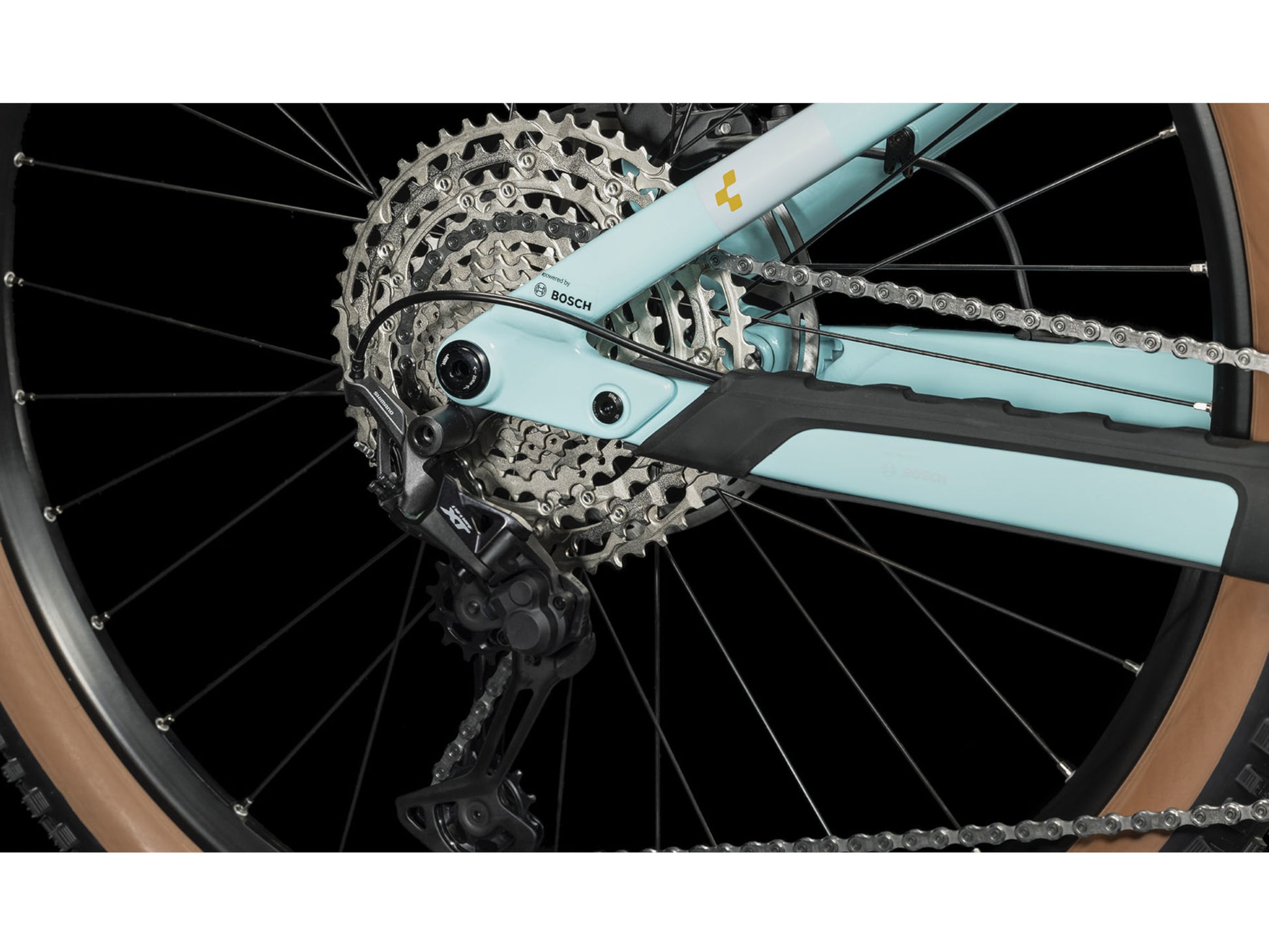 Cube Stereo Hybrid 140 HPC Race 625 eMTB full Suspension man riding uphill mountain single track
