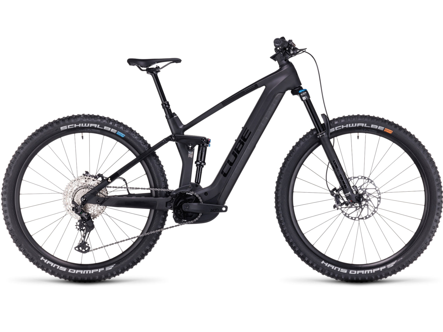 Cube Stereo Hybrid 140 HPC SLX 750 eMTB full Suspension carbon n reflex side on Fly Rides