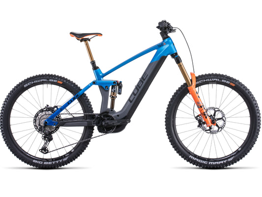 Cube Stereo Hybrid 160 HPC Actionteam 750 eMTB full Suspension side profile on Fly Rides