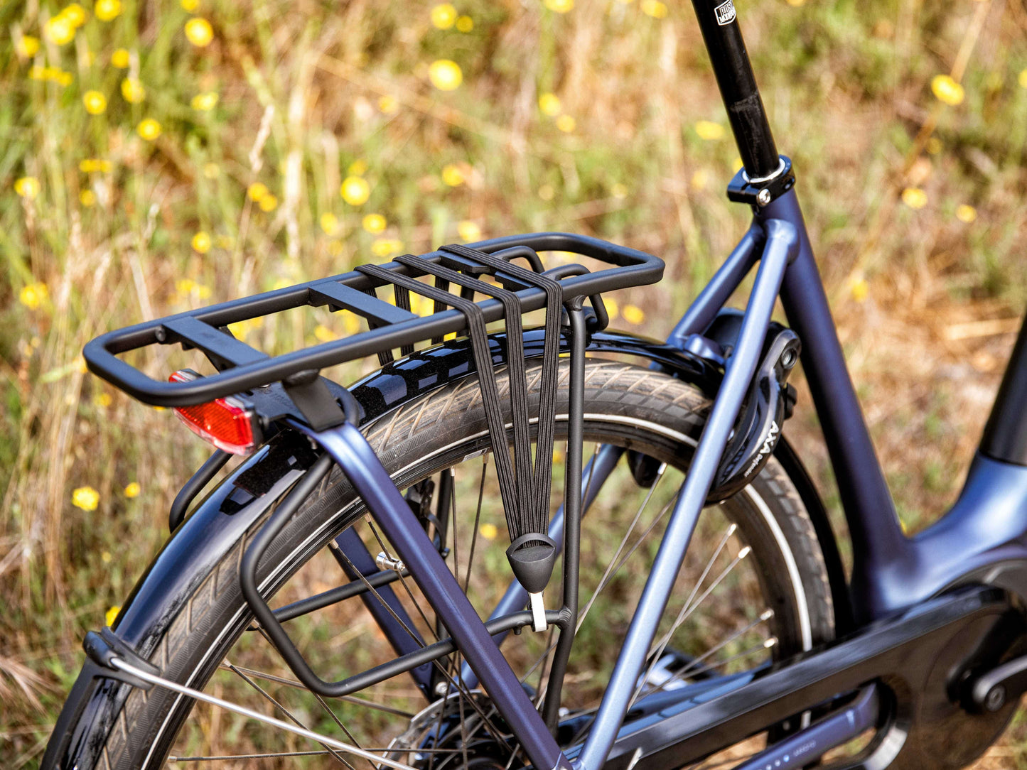 Gazelle Arroyo C7 emtb saturn blue close up rear carrier