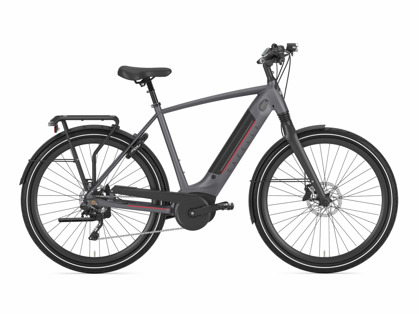 Gazelle Ultimate T10 High Step dust light matte side view on Fly Rides