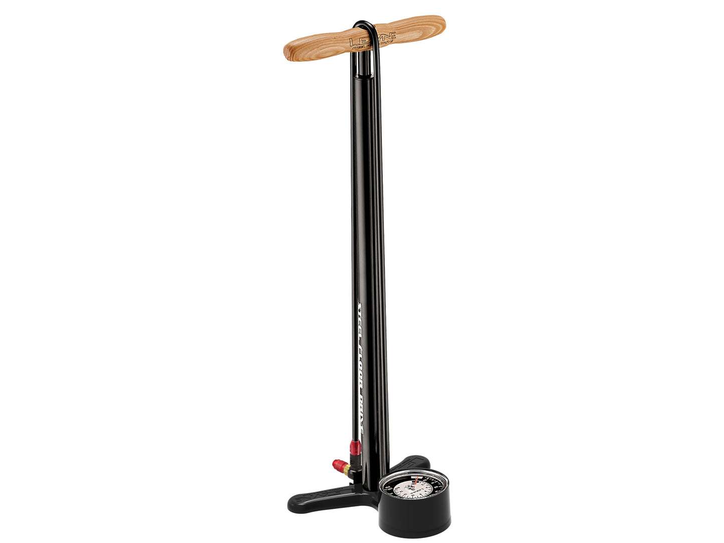 Lezyne Floor Pump Steel floor drive 3.5 Black profile view on Fly Rides