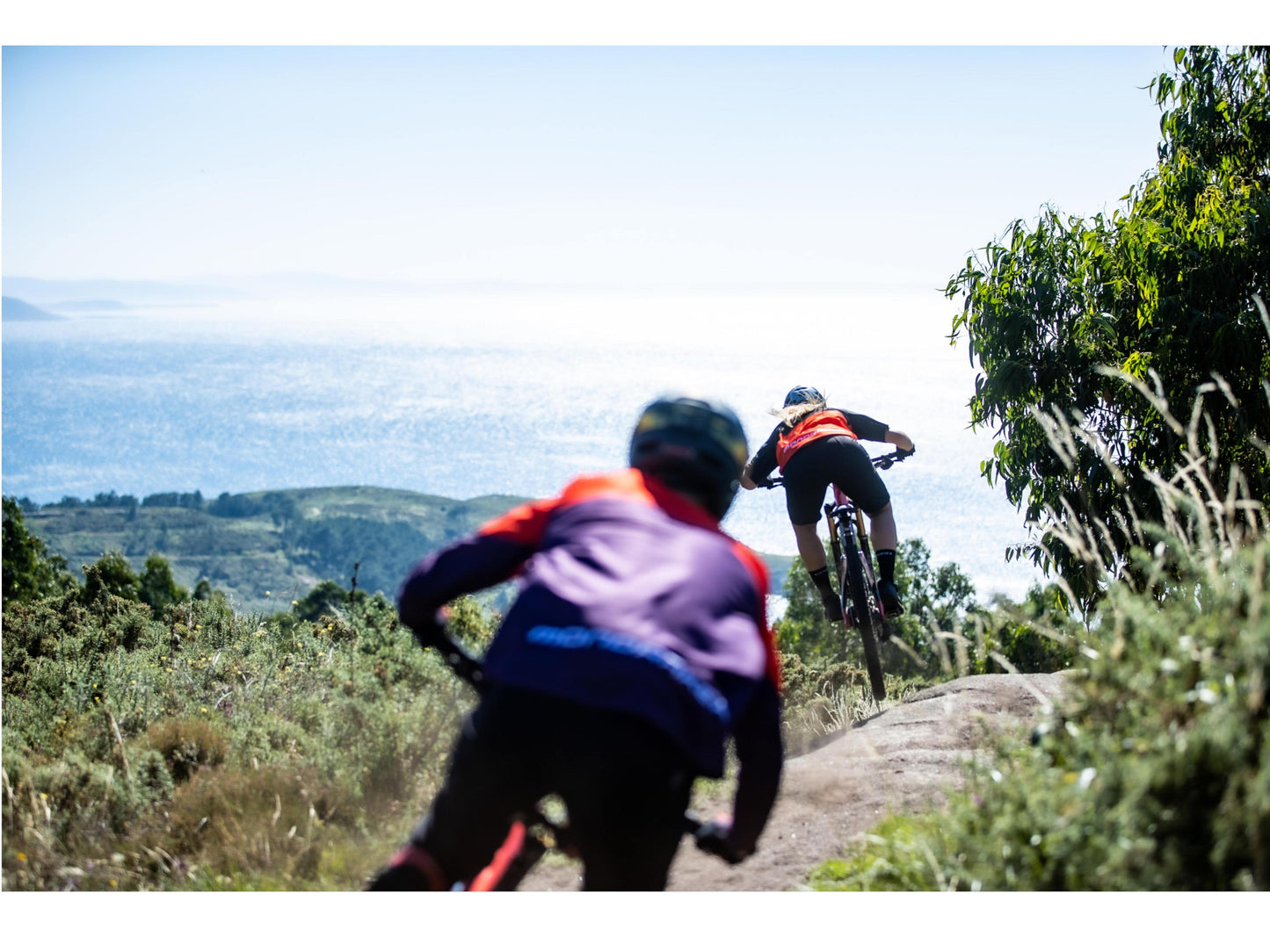 Mondraker Level R electric mountain bike riders on trail on Fly Rides