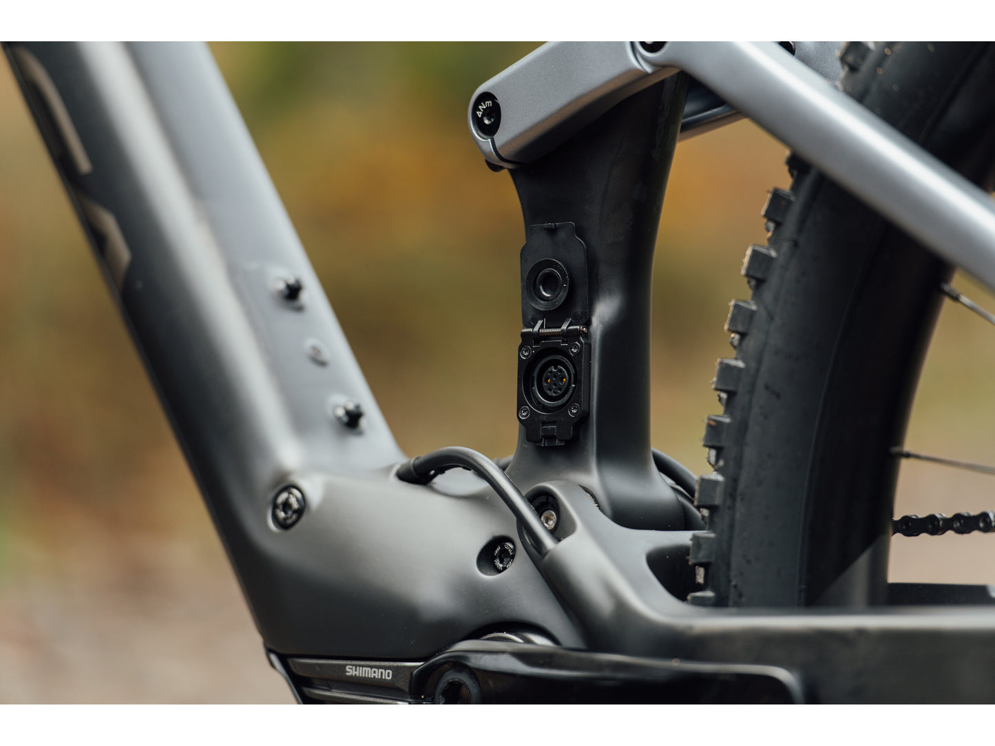 Orbea Rise H30 eMTB full suspension close up sealed charging port cover