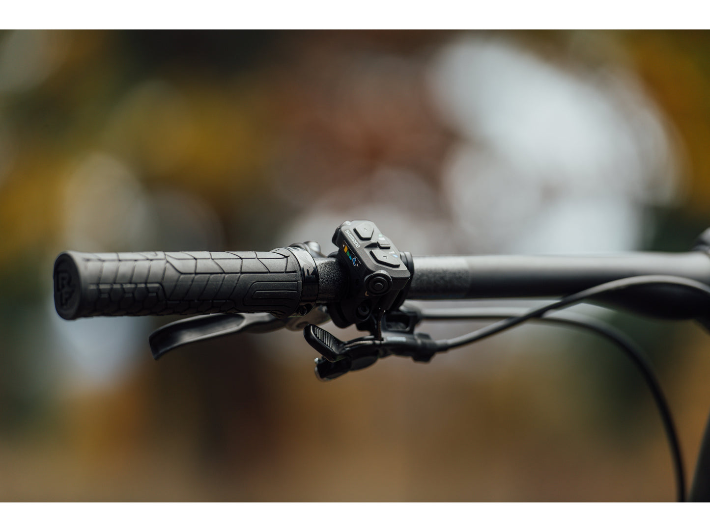 Orbea Rise H30 eMTB full suspension closeup remote bluetooth connectivity controls