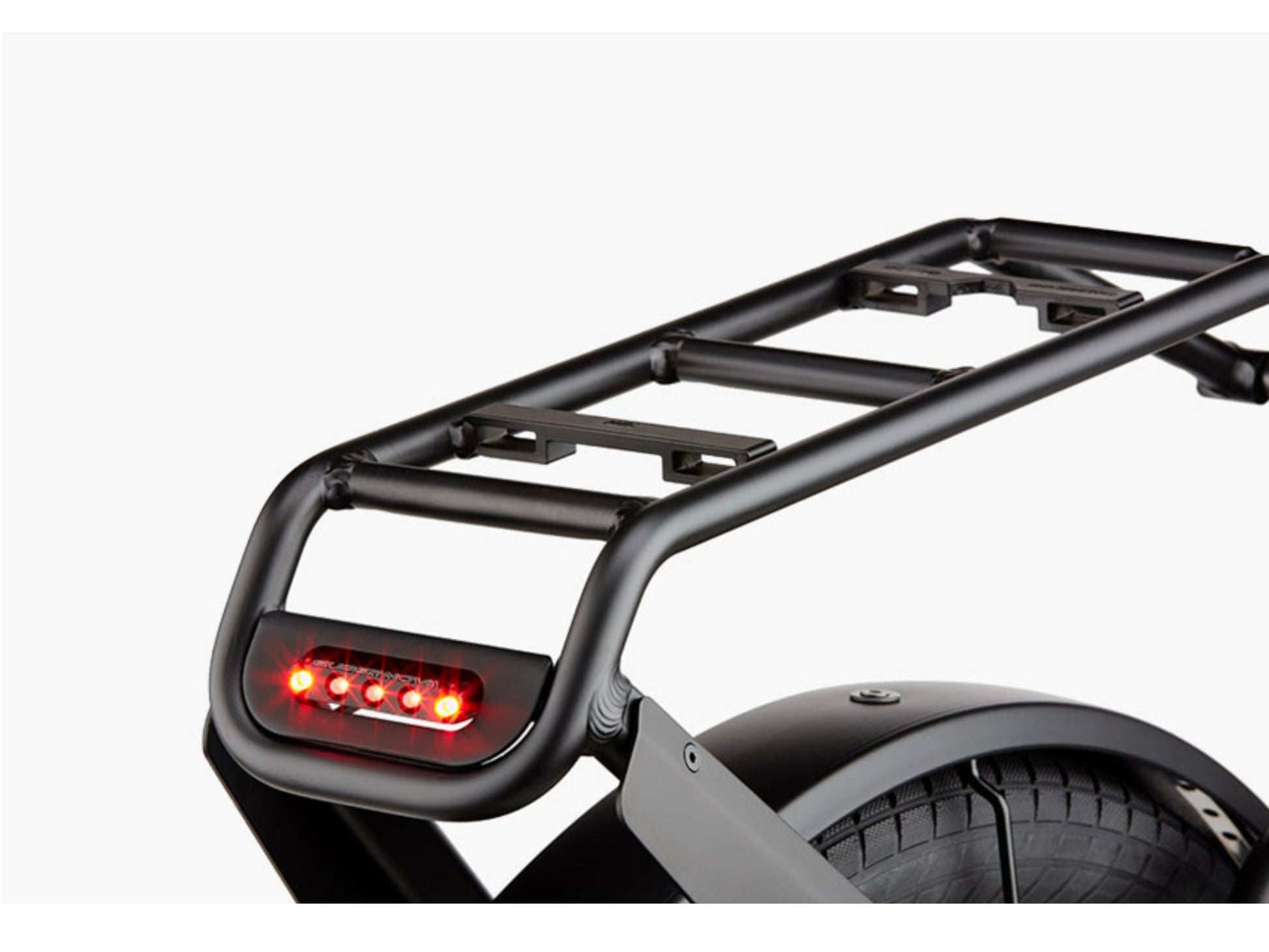 Riese and Muller Delite GT Rohloff eMTB full suspension close up rear carrier