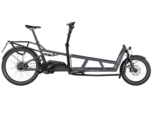 Riese & Muller Load4 75 Vario HS eMtb full suspension coal grey side profile on Fly Rides