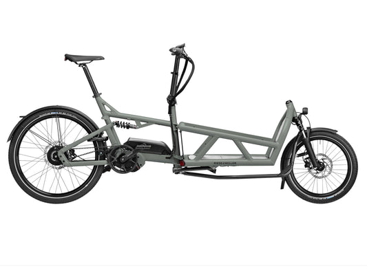 Riese and Muller Load 60 Vario eMTB full suspension tundra grey profile on Fly Rides