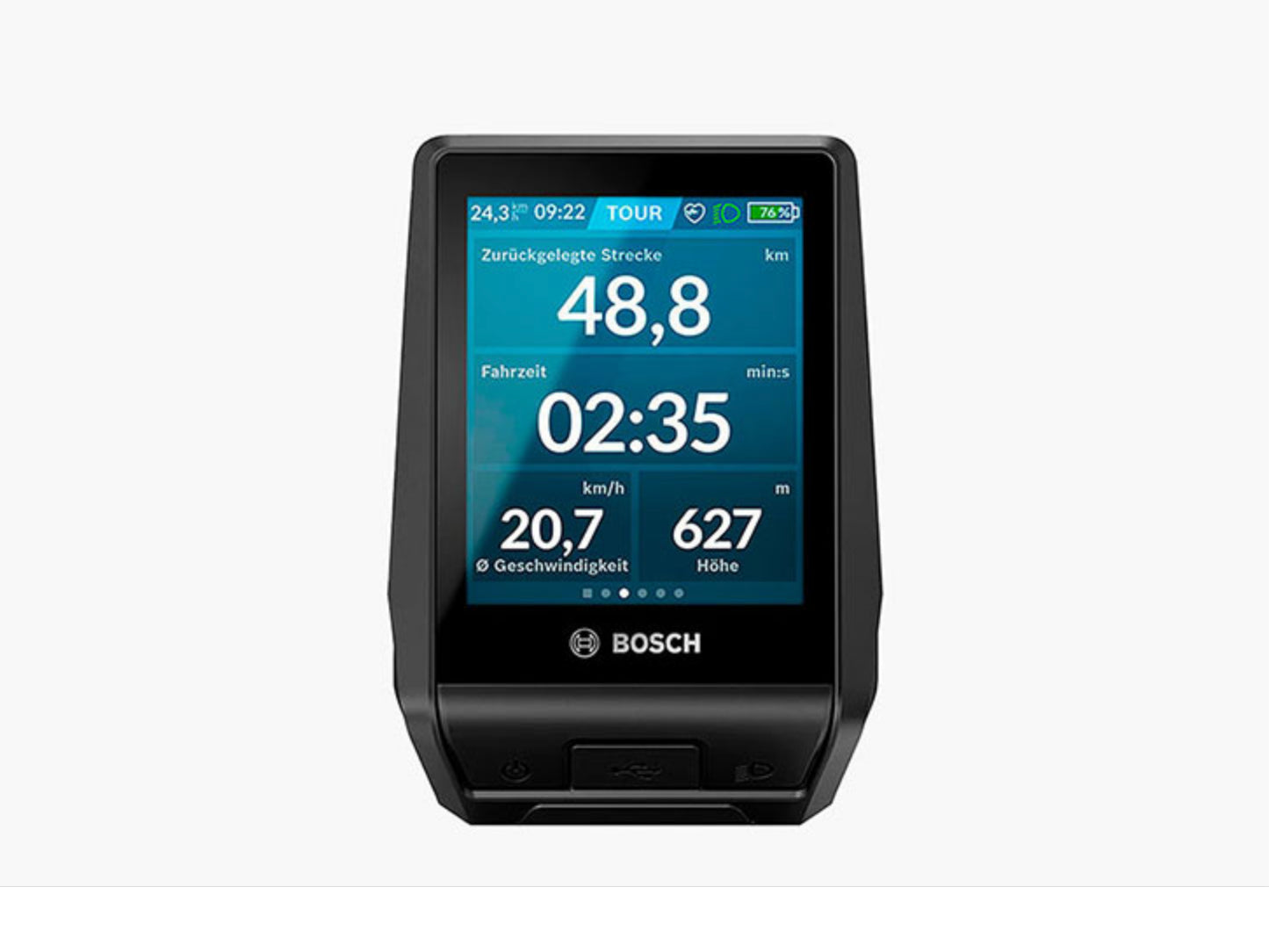 Riese and Muller Load 75 Rohloff eMTB full suspension close up Bosch Nyon display