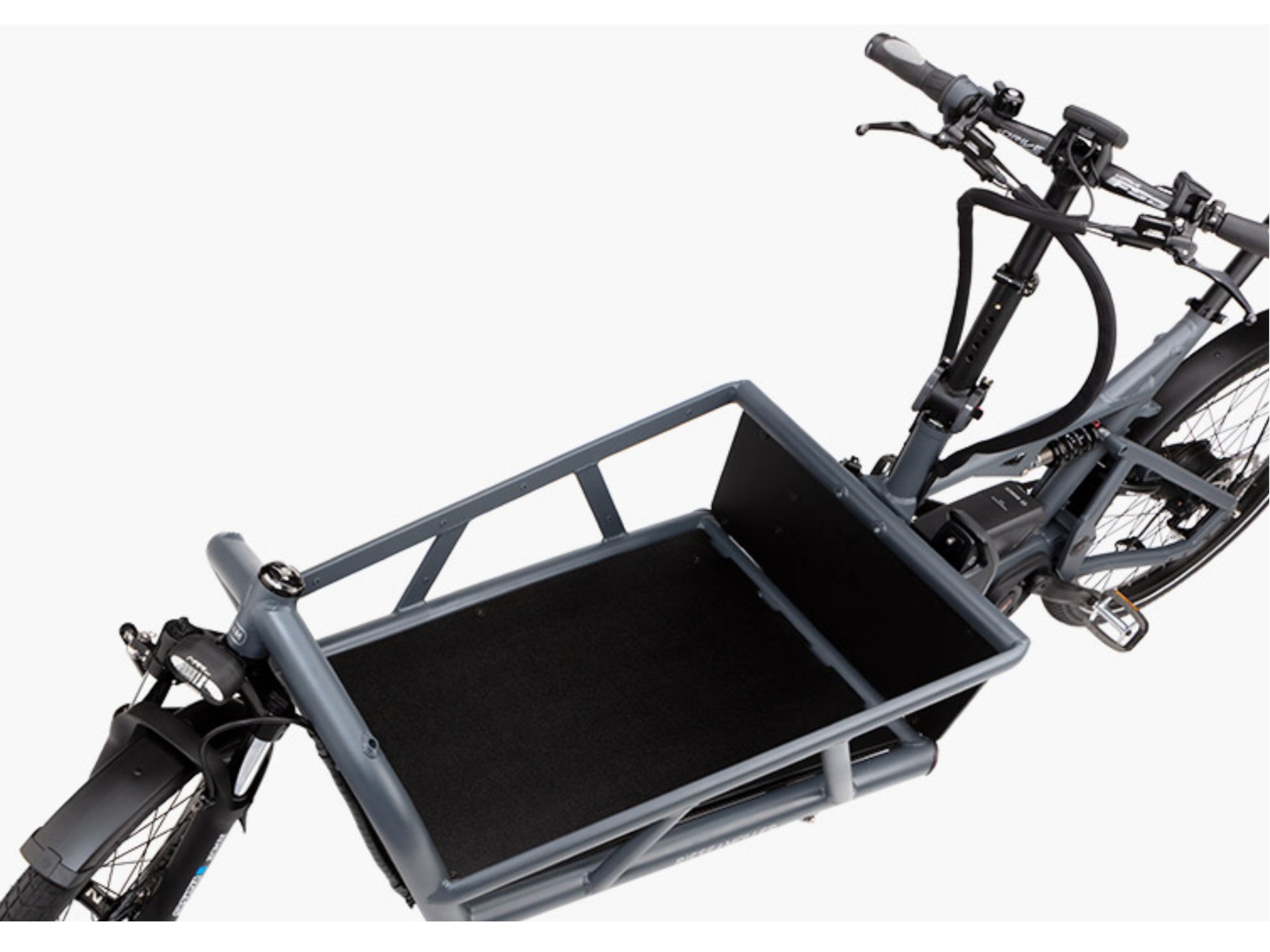 Riese and Muller Load 75 Touring eMTB full suspension closeup cargo area base model no options