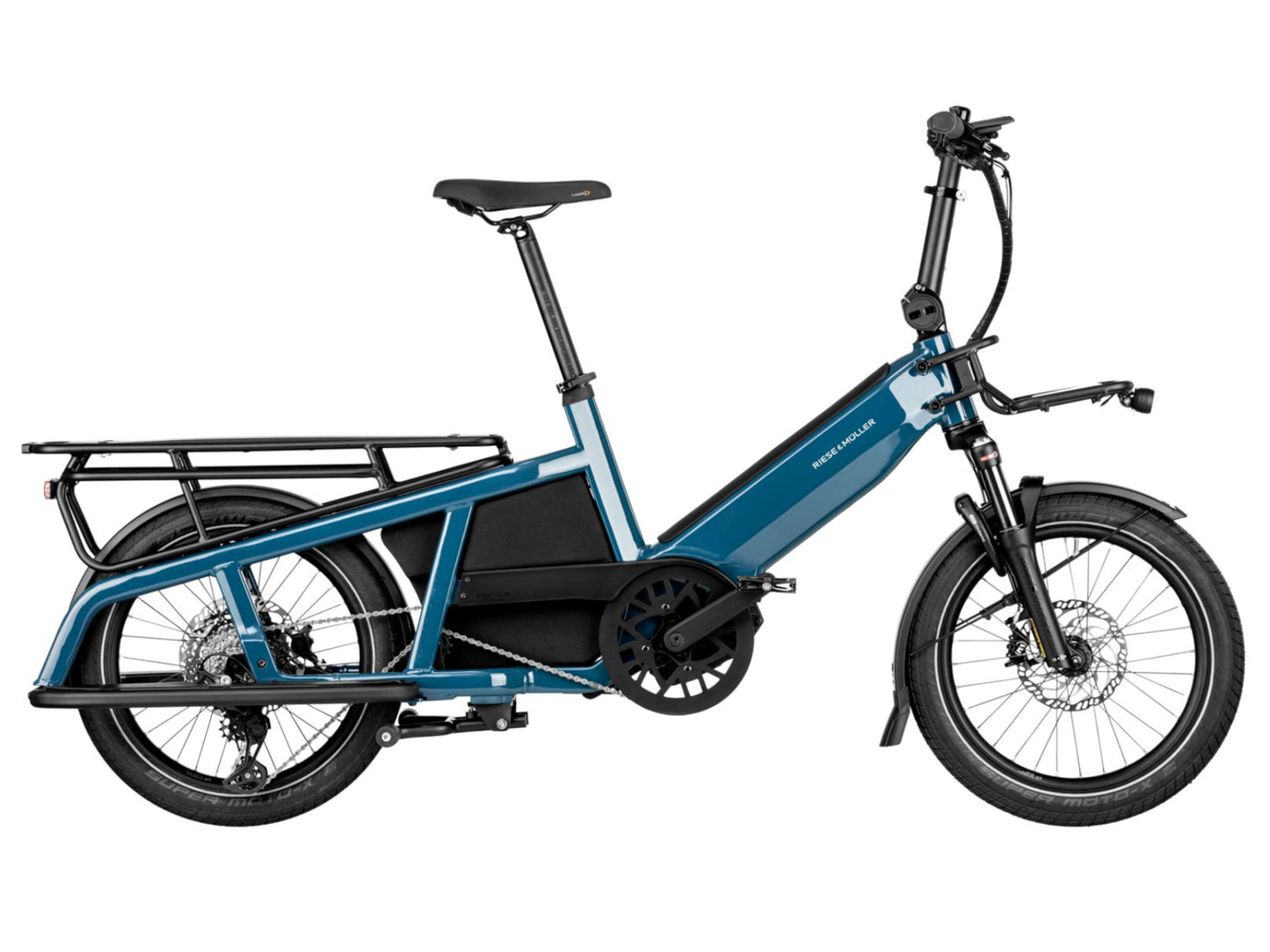 Riese & Muller Multitinker Touring eMtb hardtail petrol side profile on Fly Rides