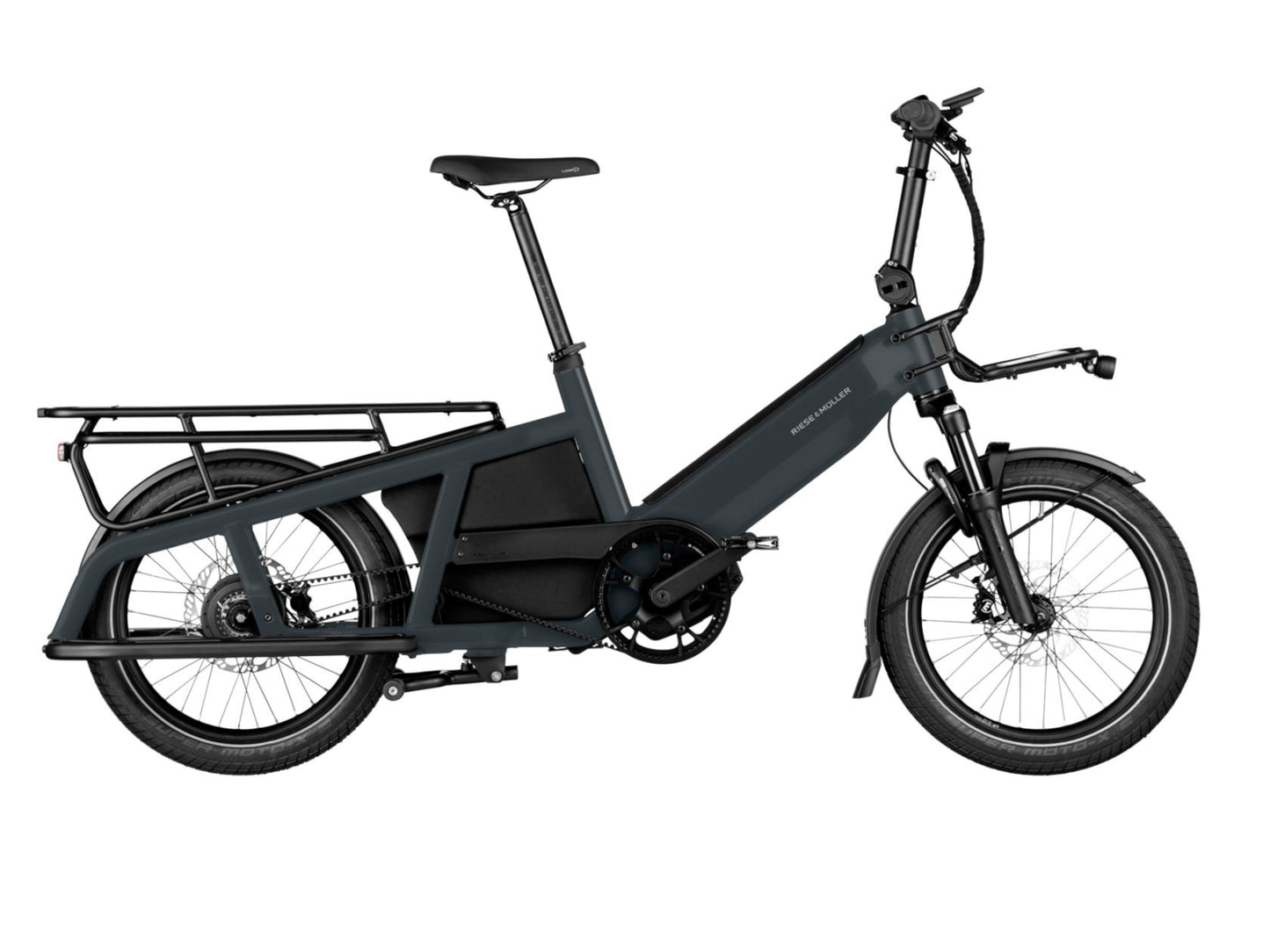 Riese & Muller Multitinker Vario eMtb hardtail grey black side profile on Fly Rides