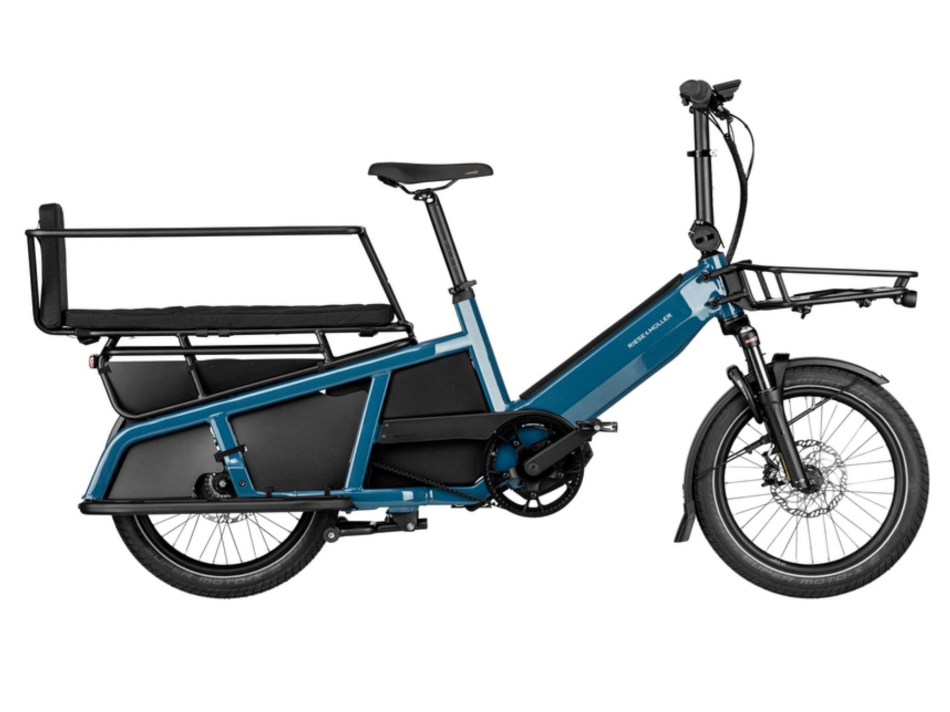 Riese & Muller Multitinker vario eMtb hardtail petrol  kiox 300 safety bar kit cargo front carrier