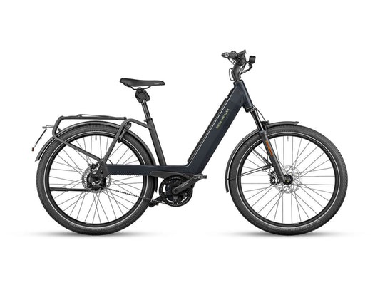 Riese and Muller Nevo GT Rohloff HS emtb hardtail lunar grey side profile on Fly Rides